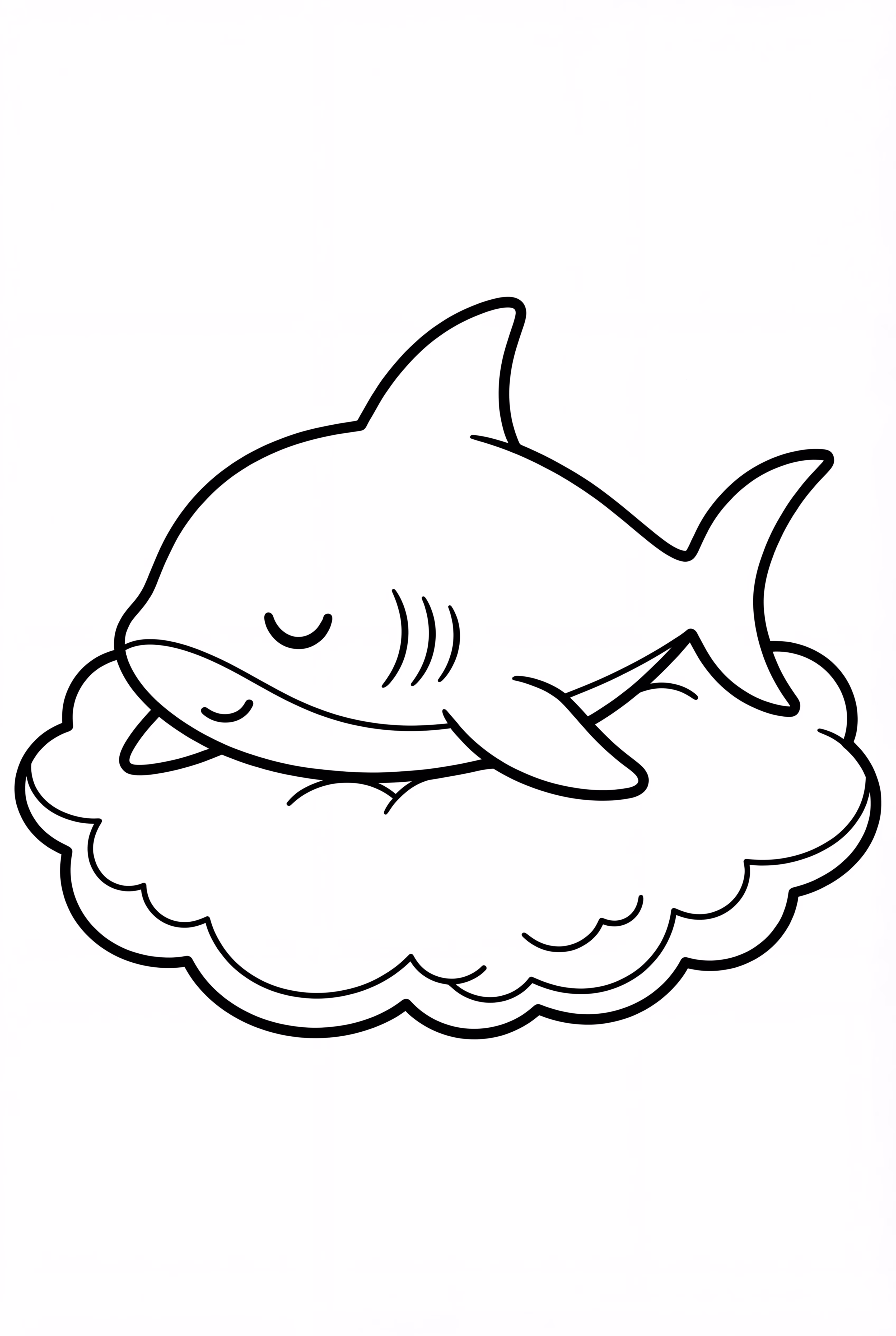 Baby Shark Sleeping On The Seafloor