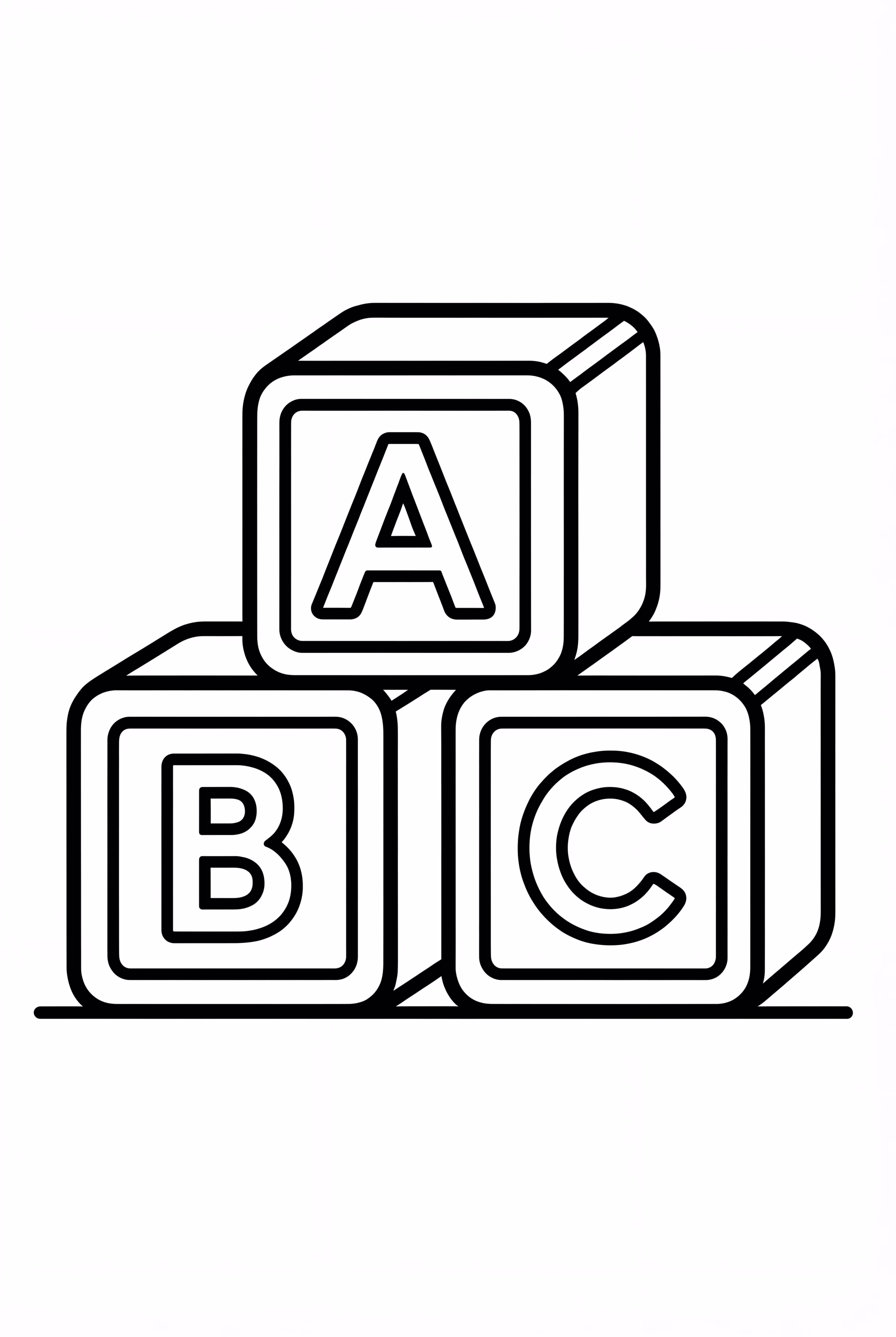 ベビーシャワーのアルファベットブロック