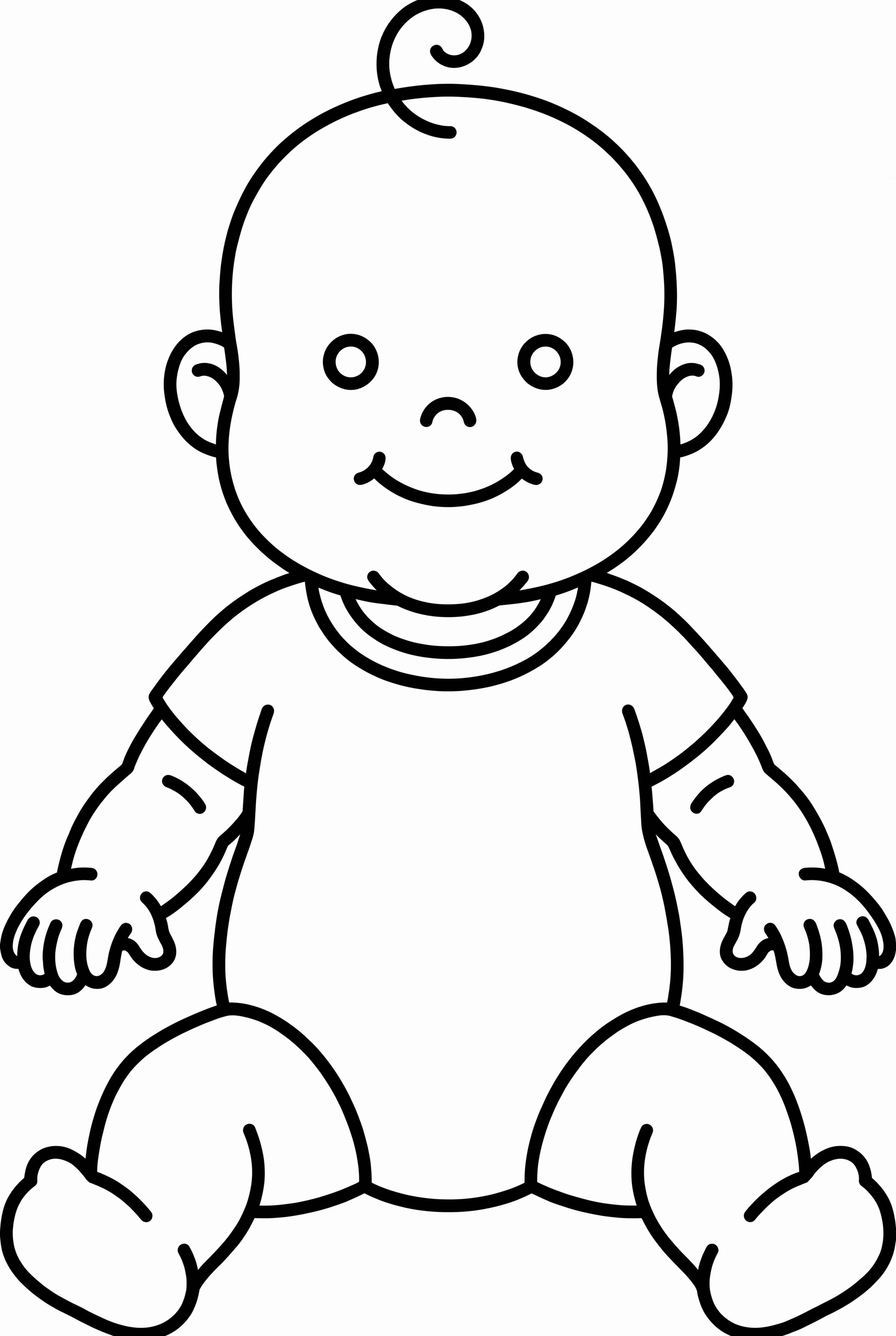 床に座っている赤ちゃん