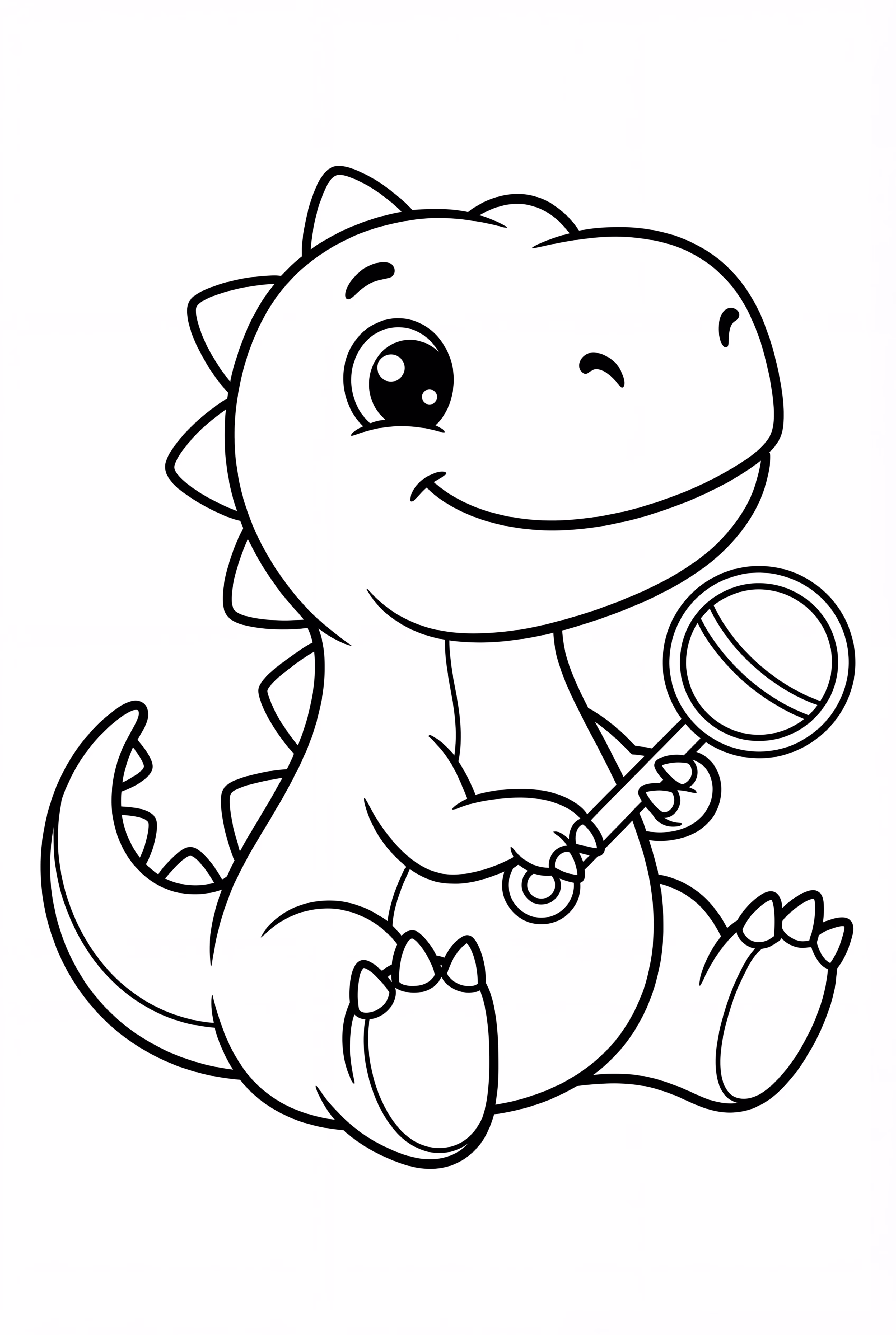 Baby T-Rex With A Toy