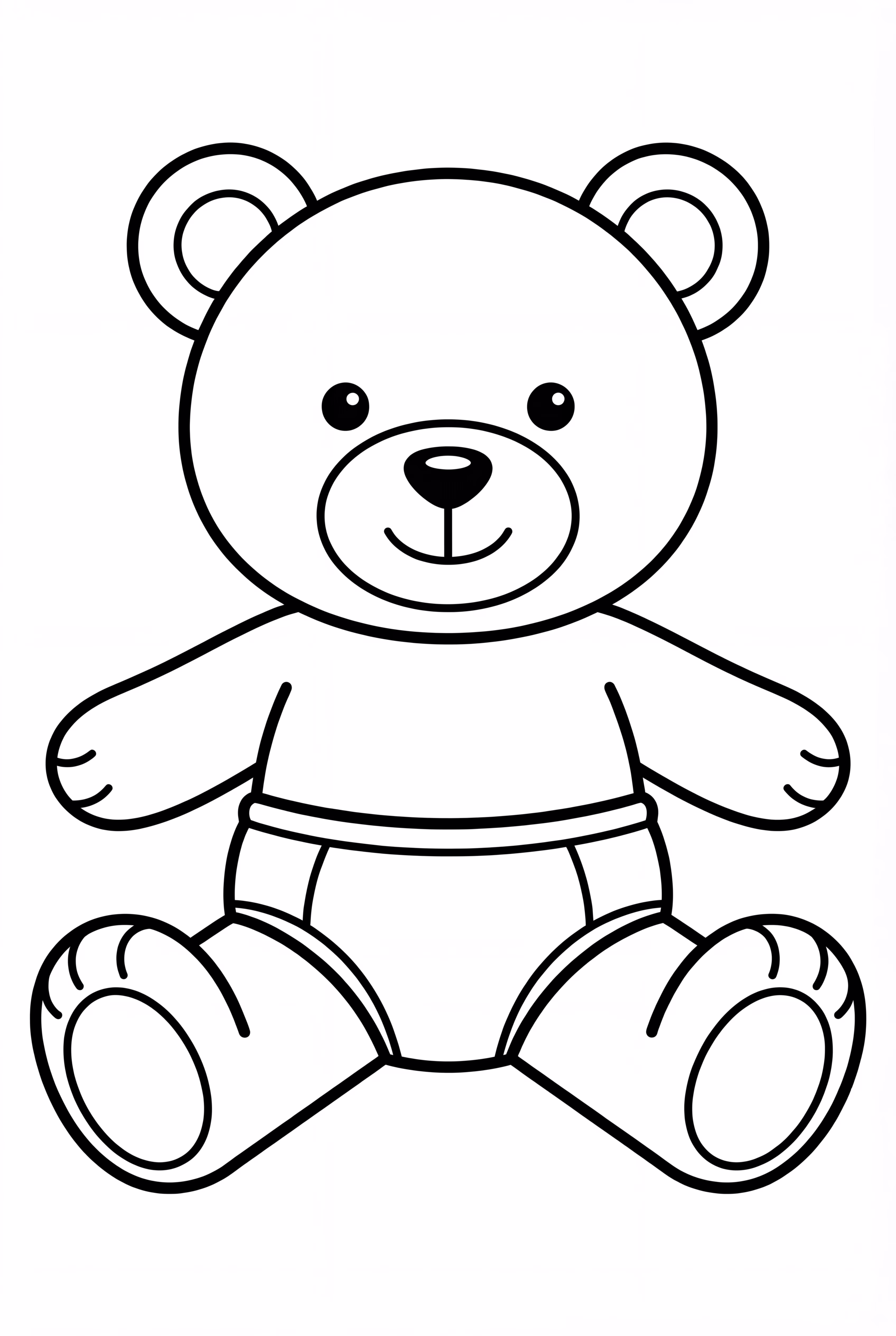 Baby-Teddybär in einer Windel