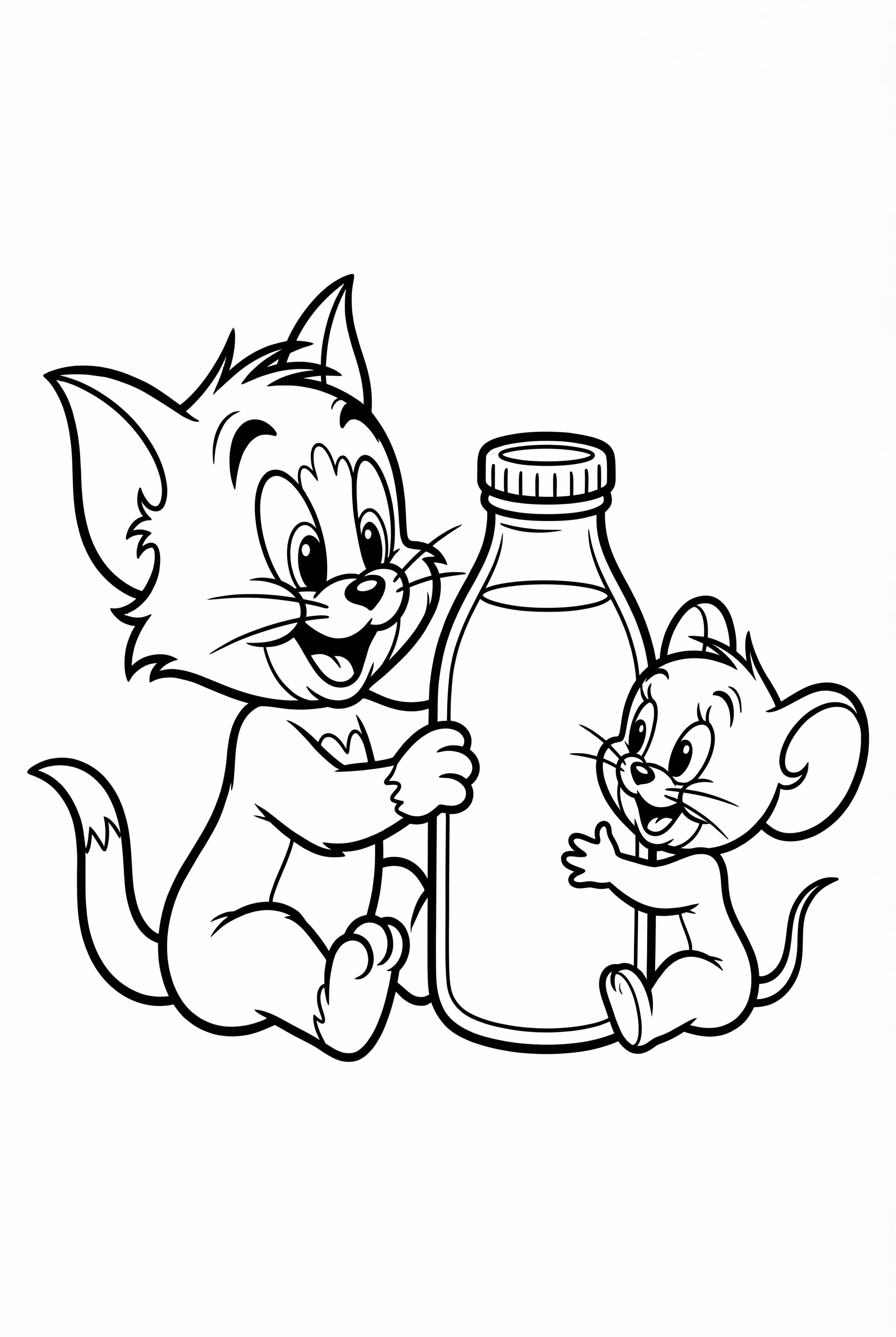 Baby Tom And Jerry With A Milk Bottle