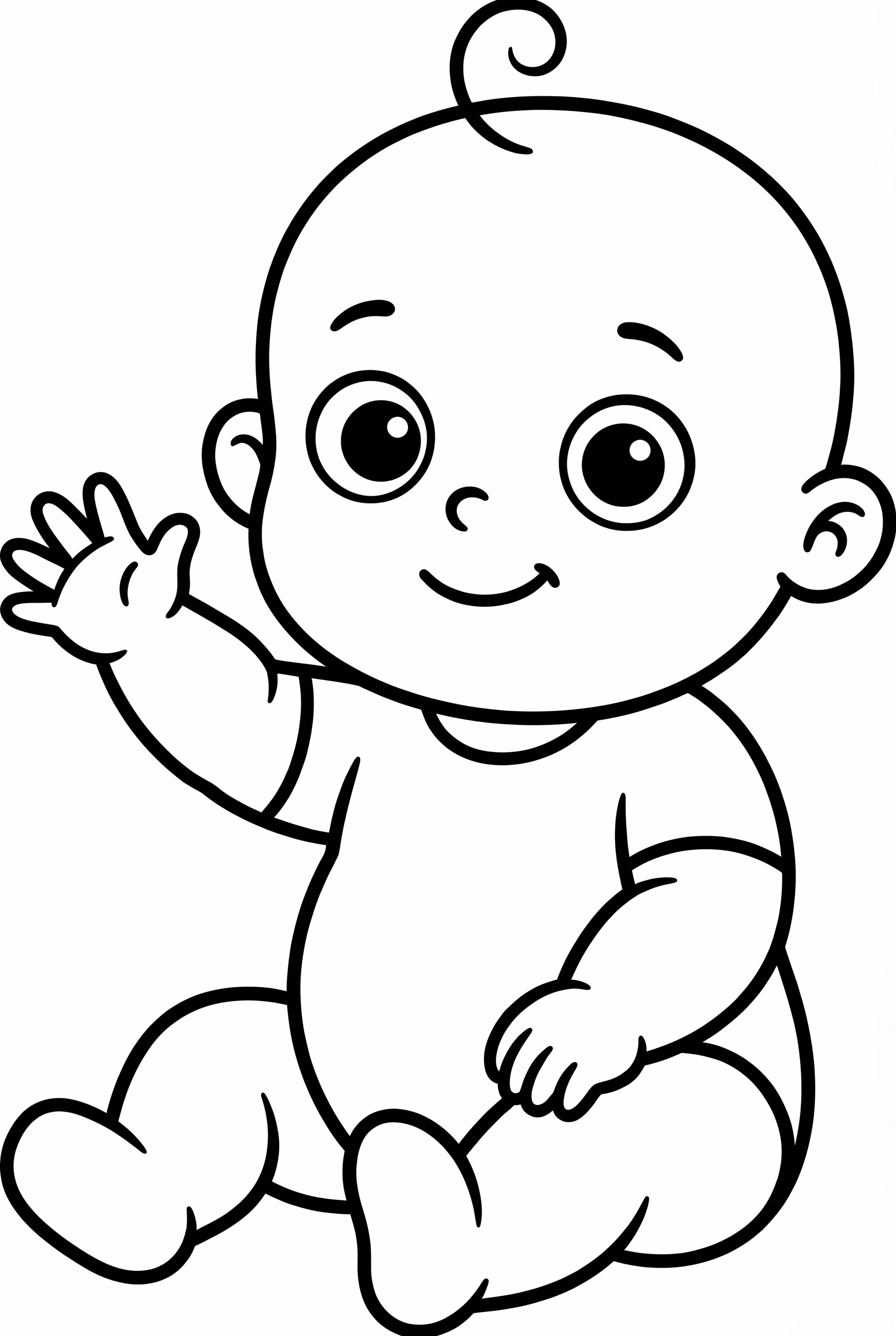 赤ちゃんが手を振る