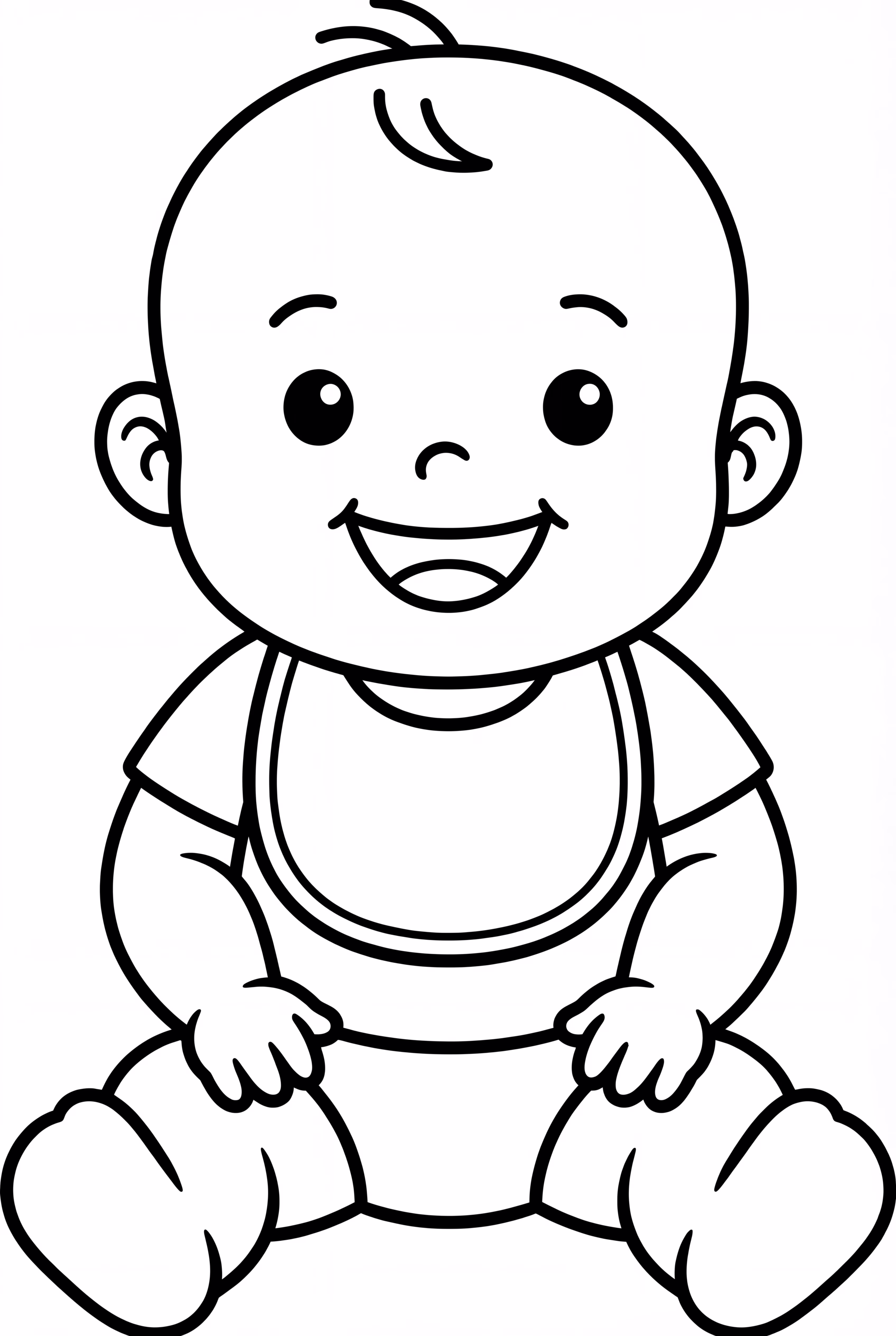 Bebê com um Babador Grande