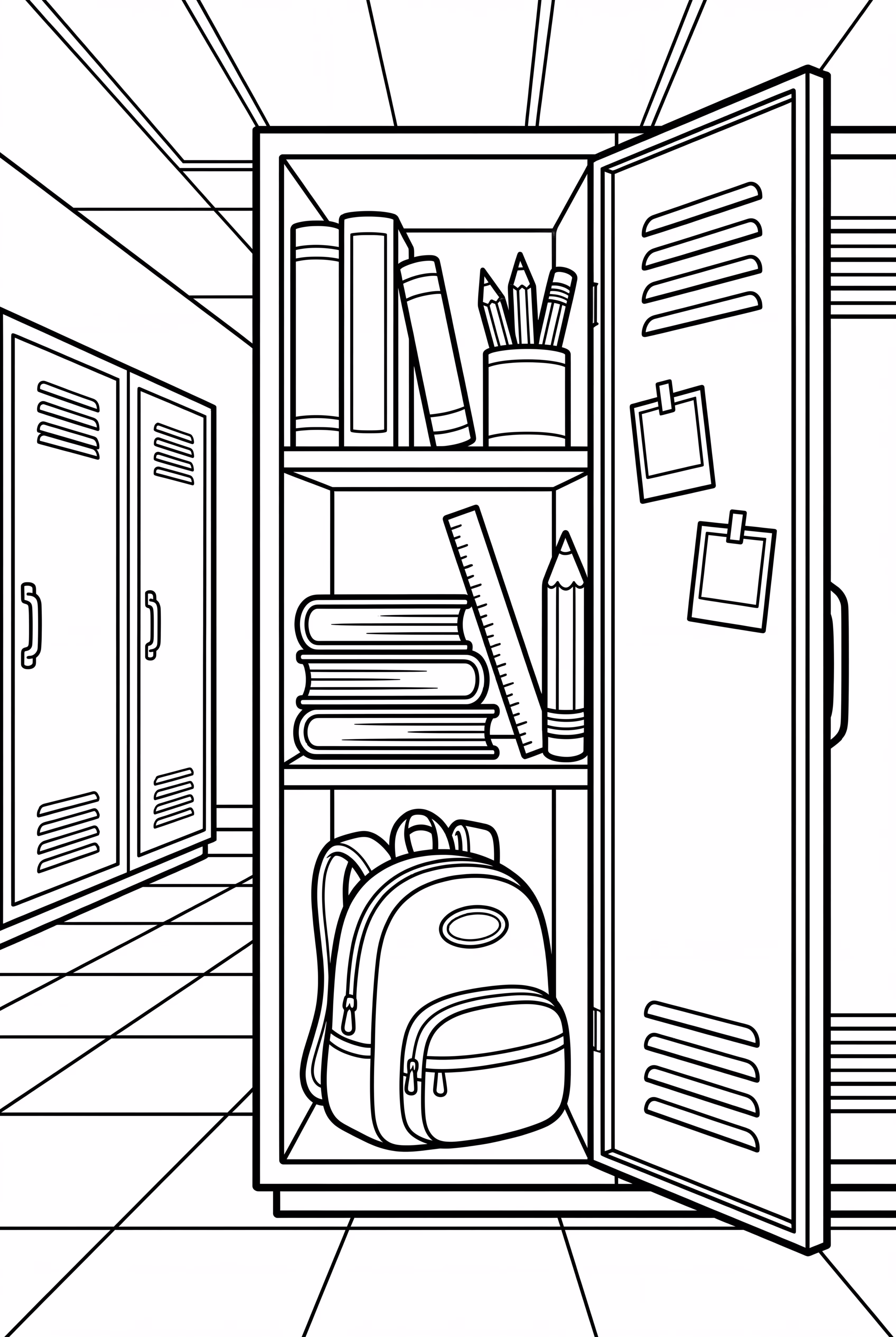 Back To School Locker With Supplies Inside