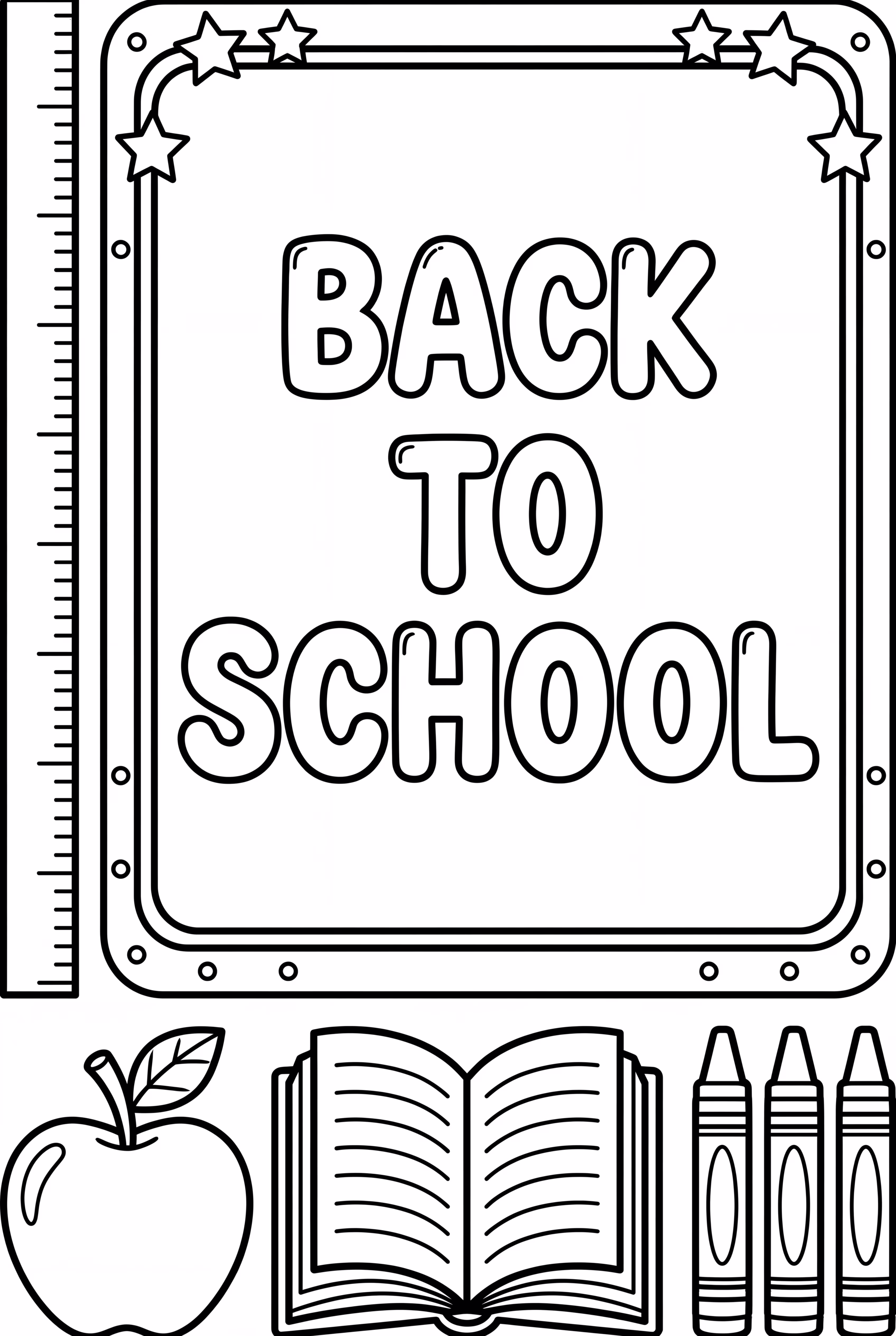 Back To School Words On A Chalkboard