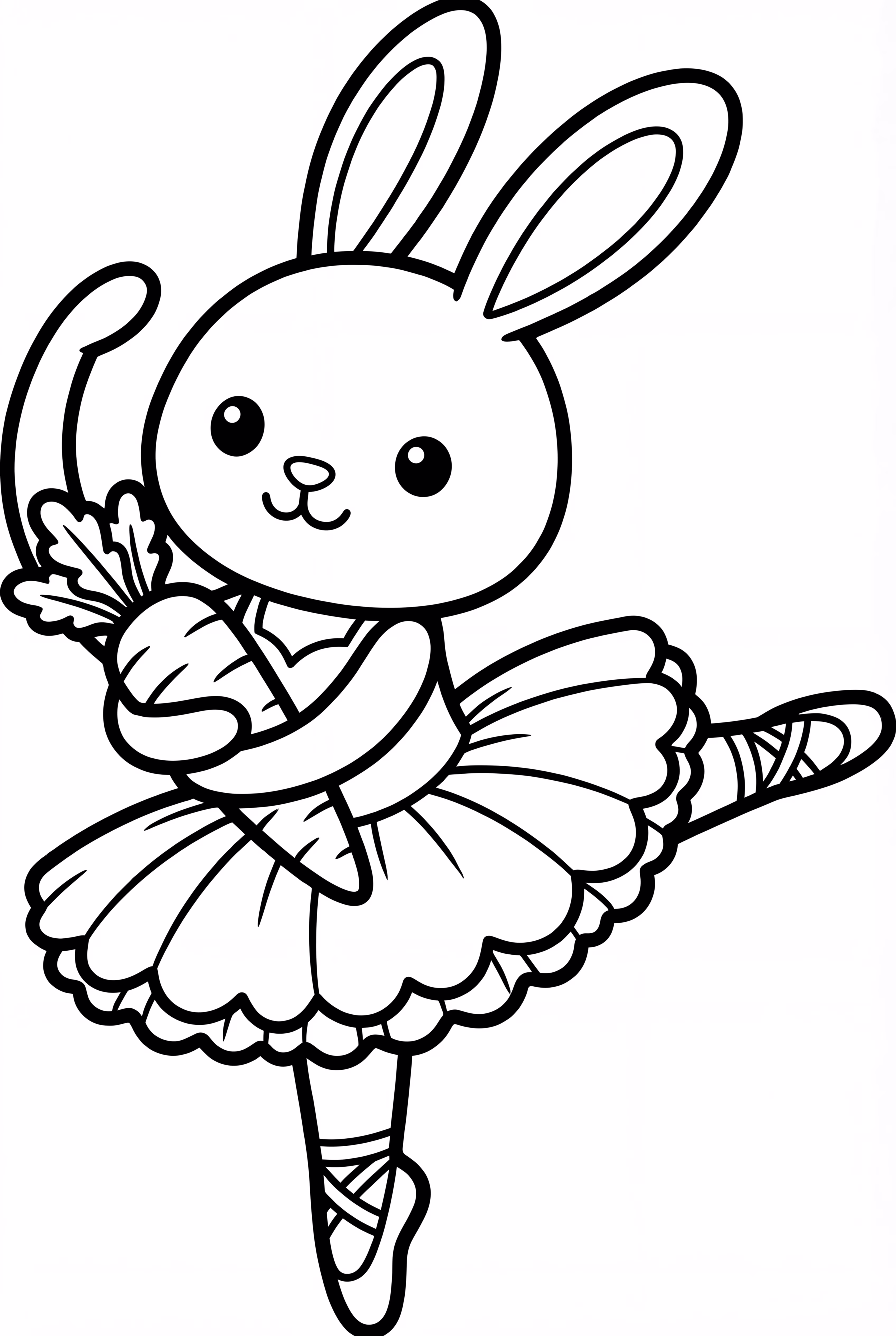 Conejita Bailarina Sosteniendo una Zanahoria