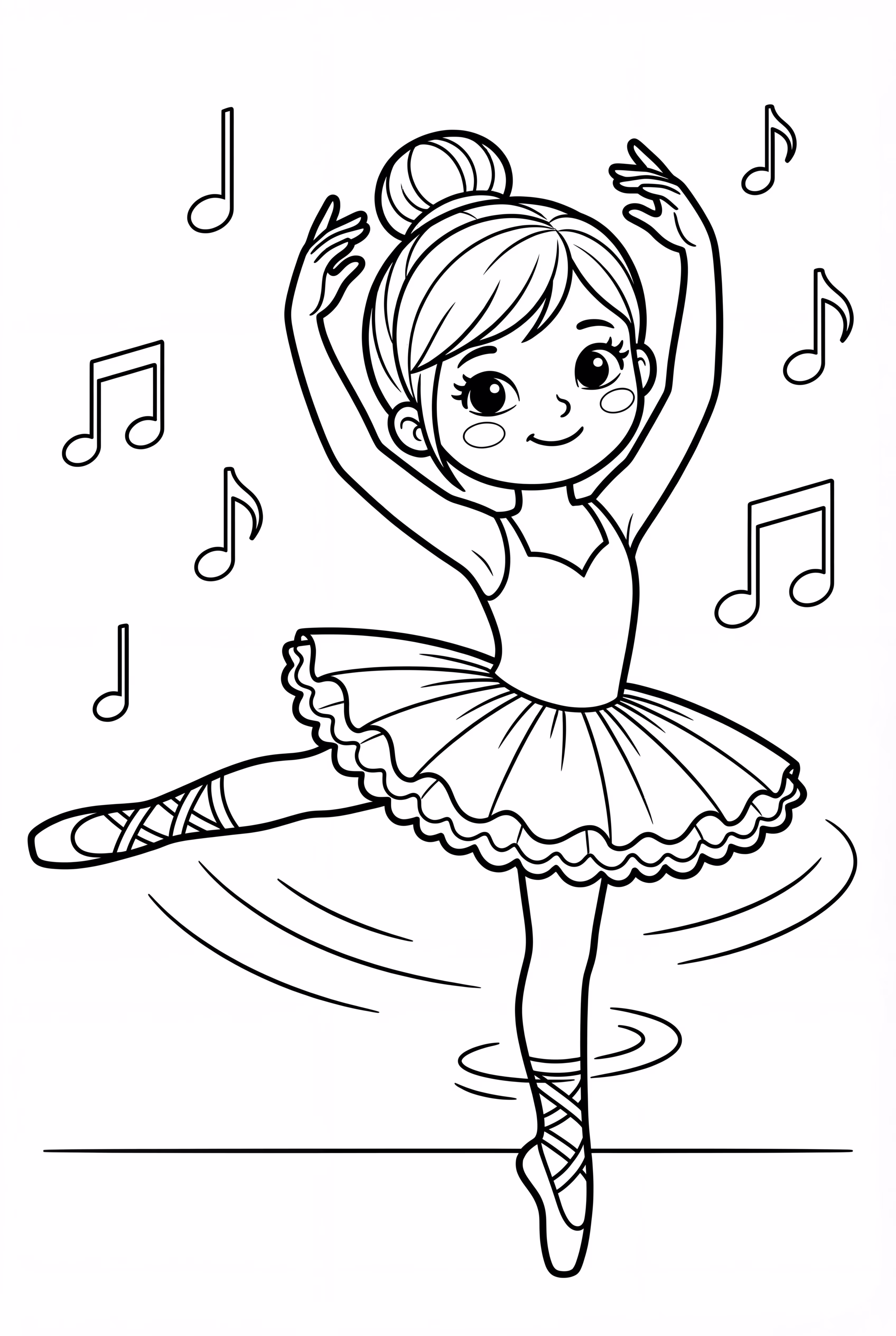 Ballerina in a Pirouette Spin