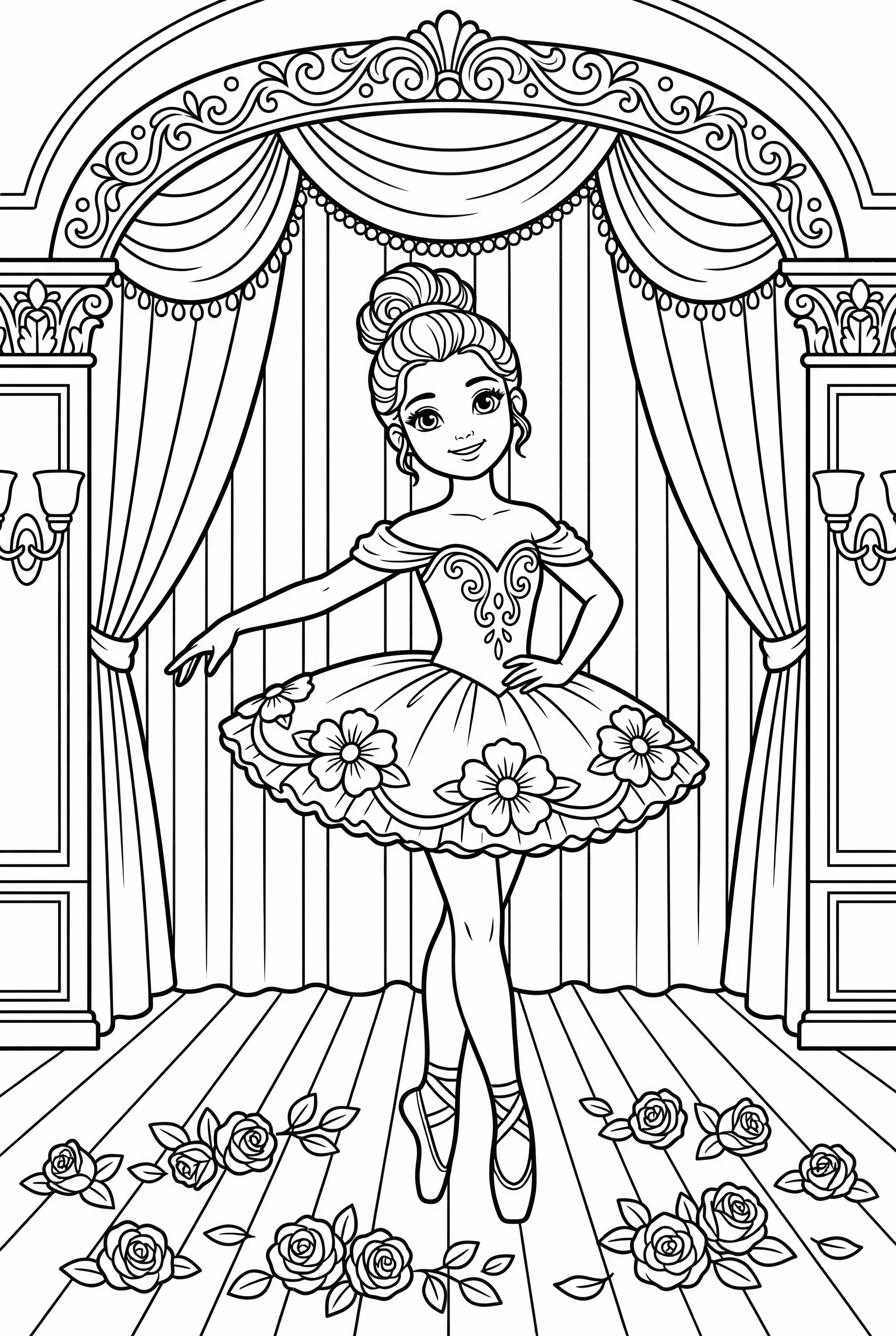 芭比芭蕾舞者在舞台上跳舞