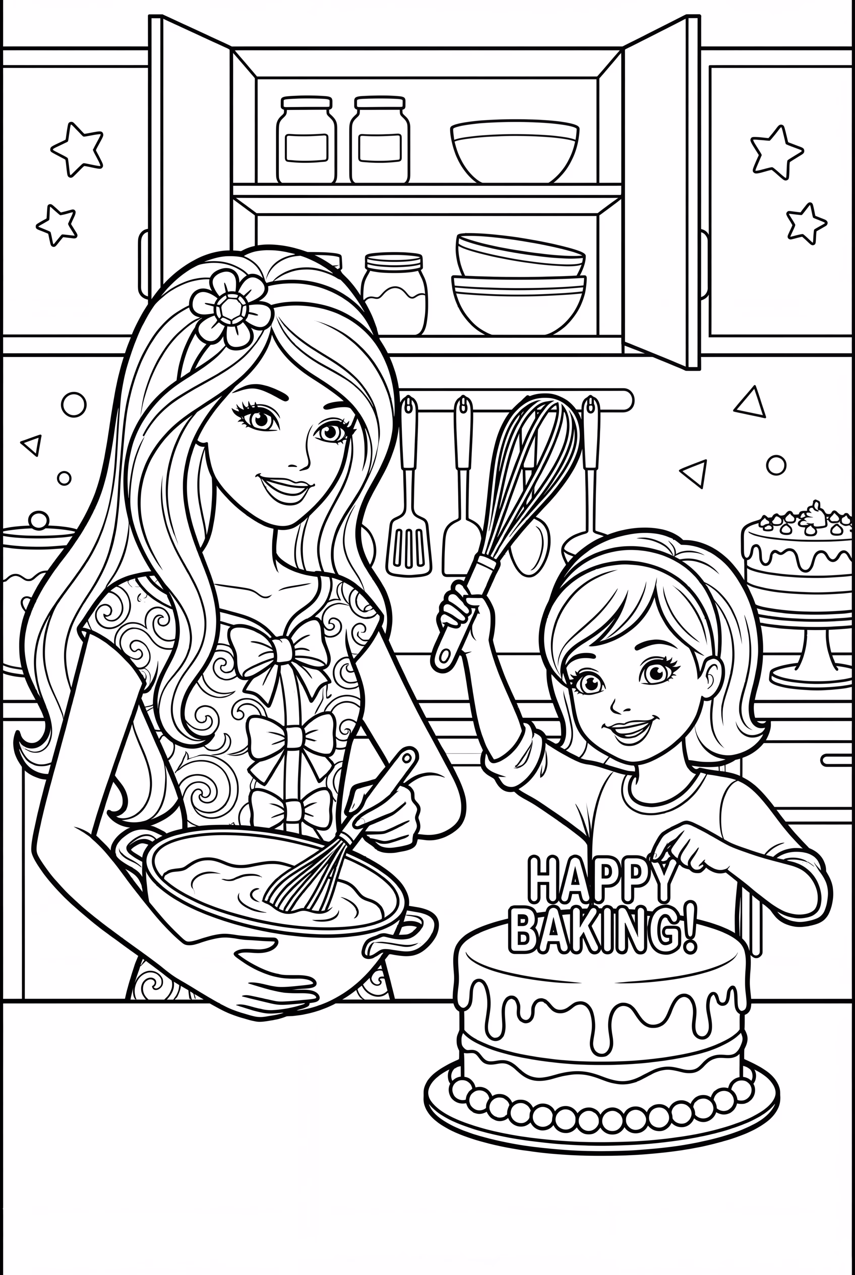 barbie cake baking with chelsea