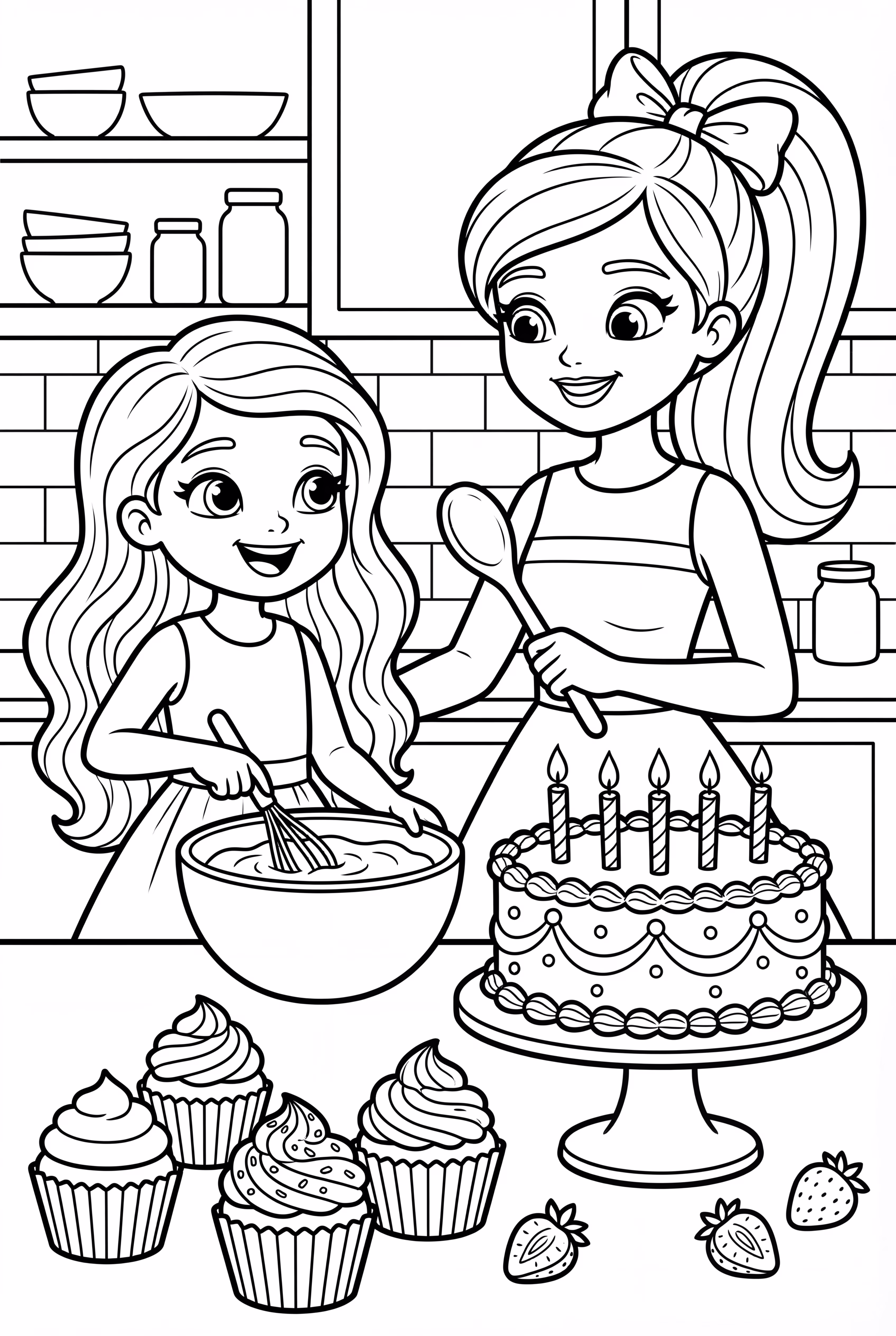 barbie gâteau cuisson avec chelsea