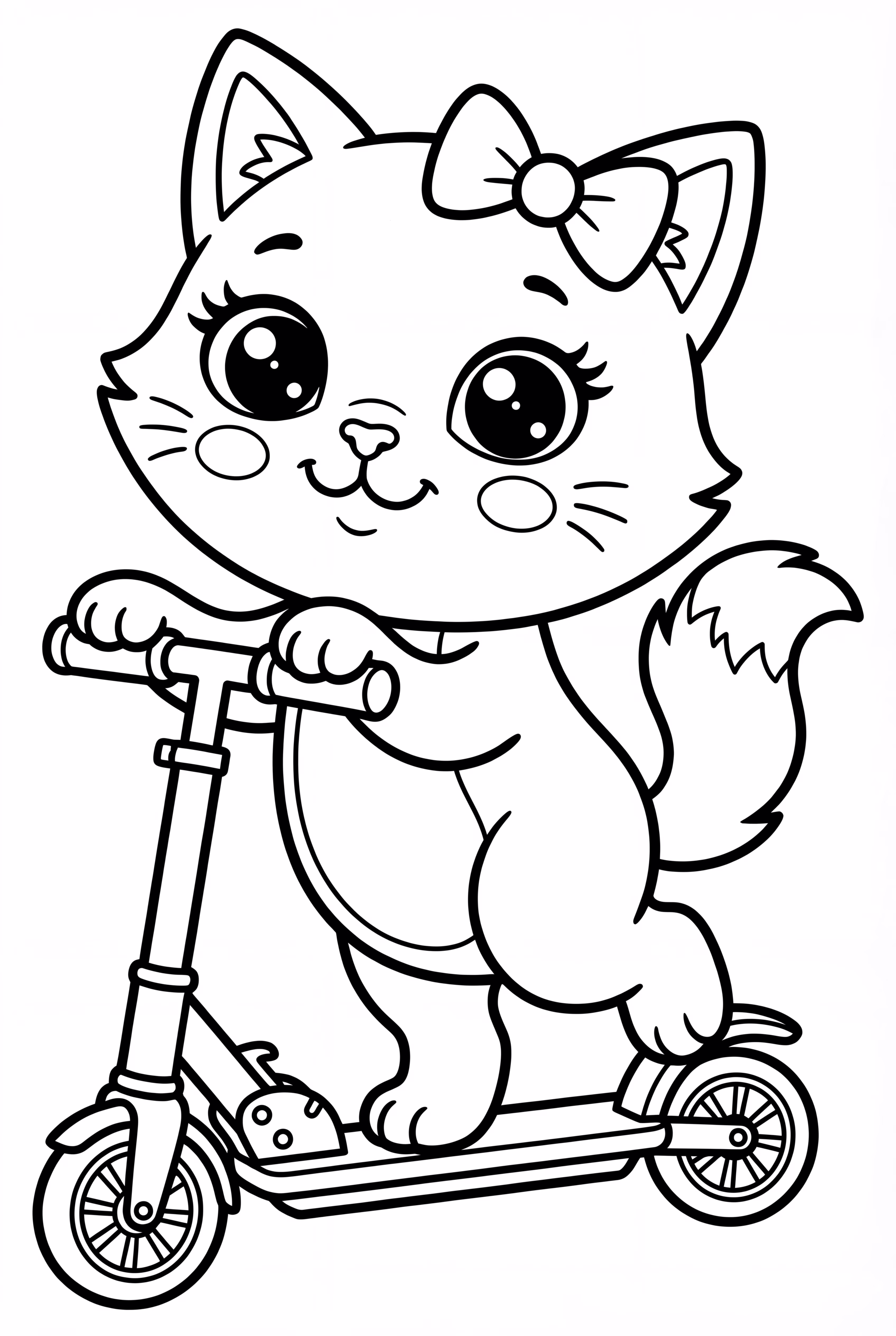 Barbie Cat Riding Pink Scooter