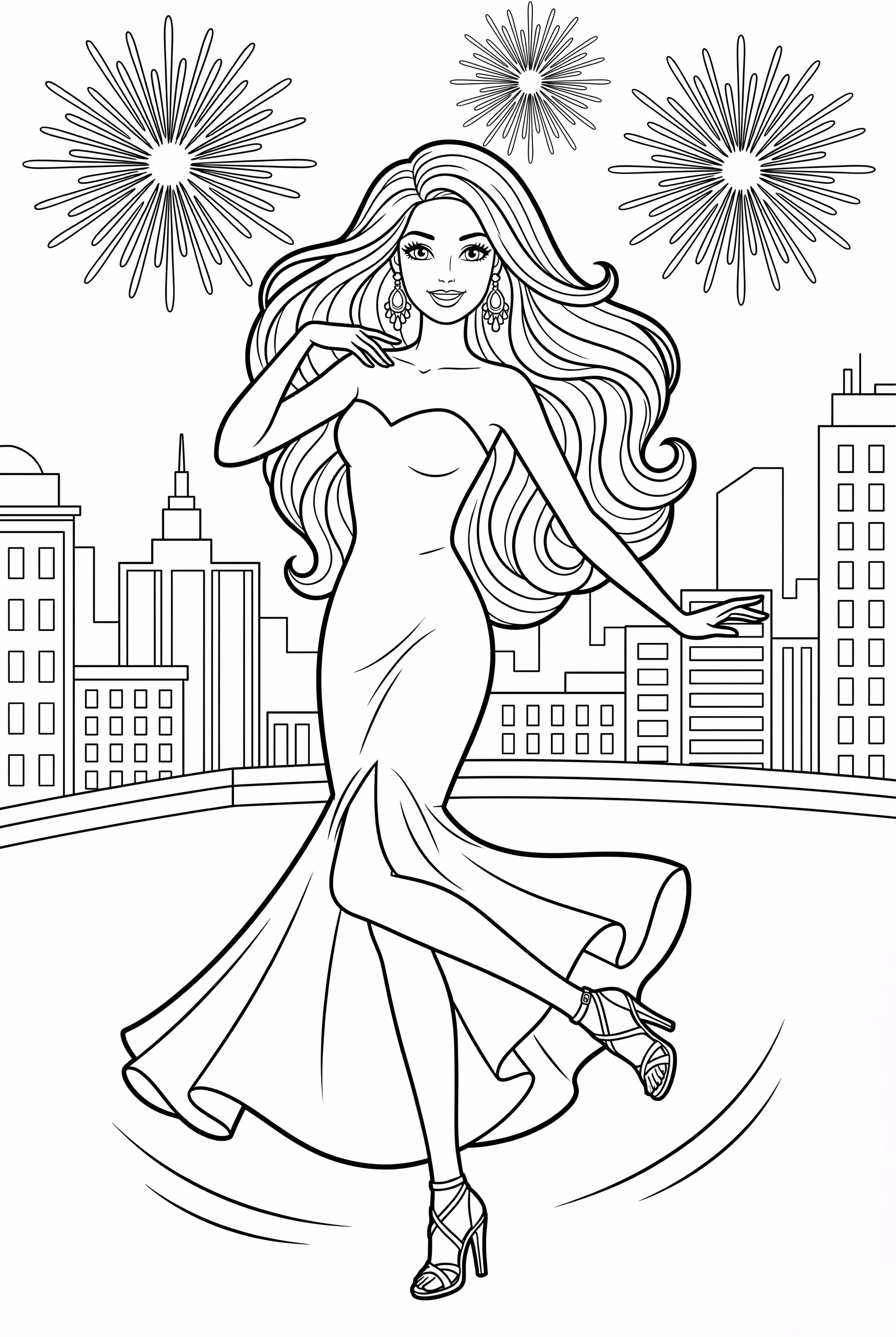 바비의 2025 새해 축제에서의 댄스