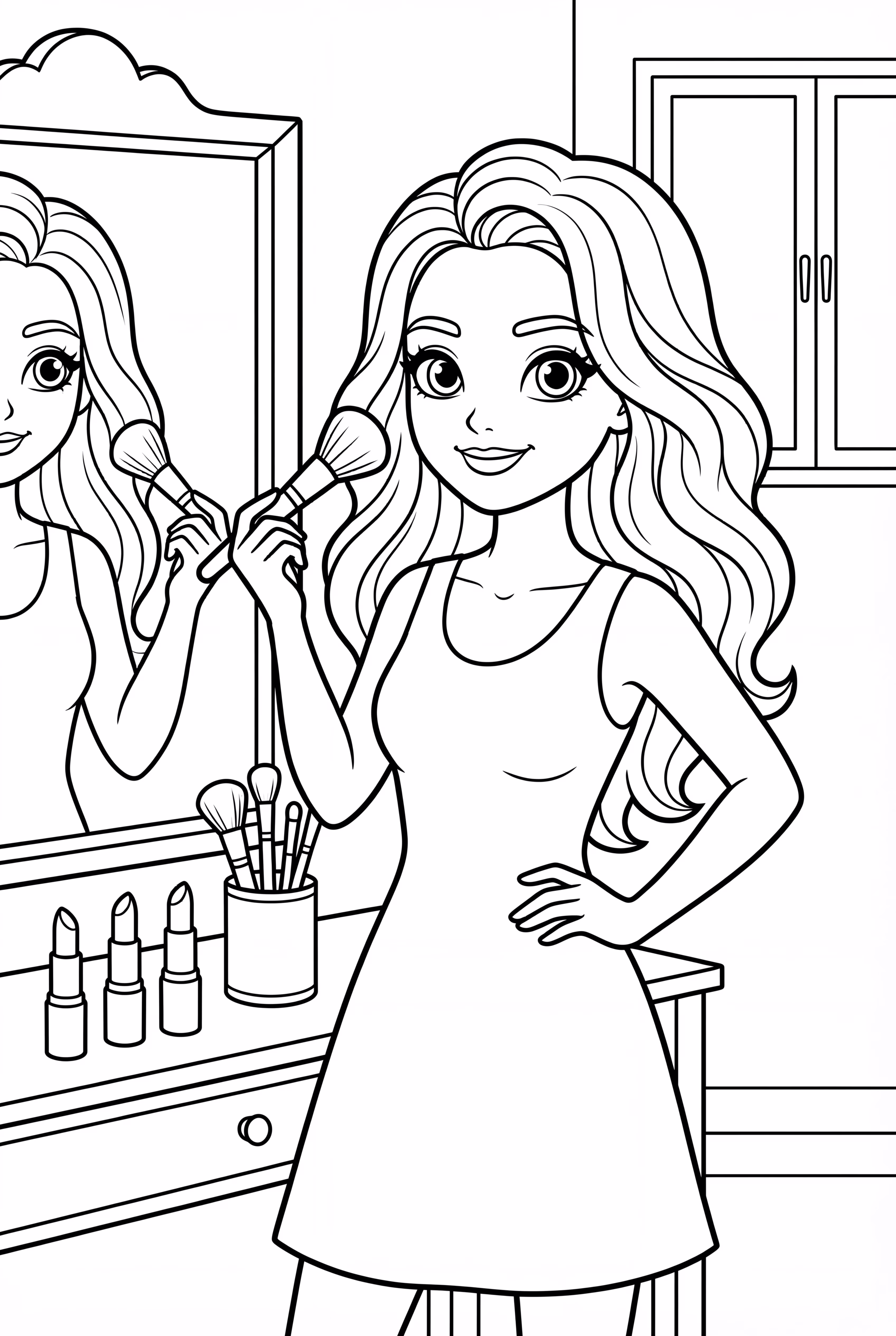 Barbie Diseñadora Creando Maquillaje de Pasarela