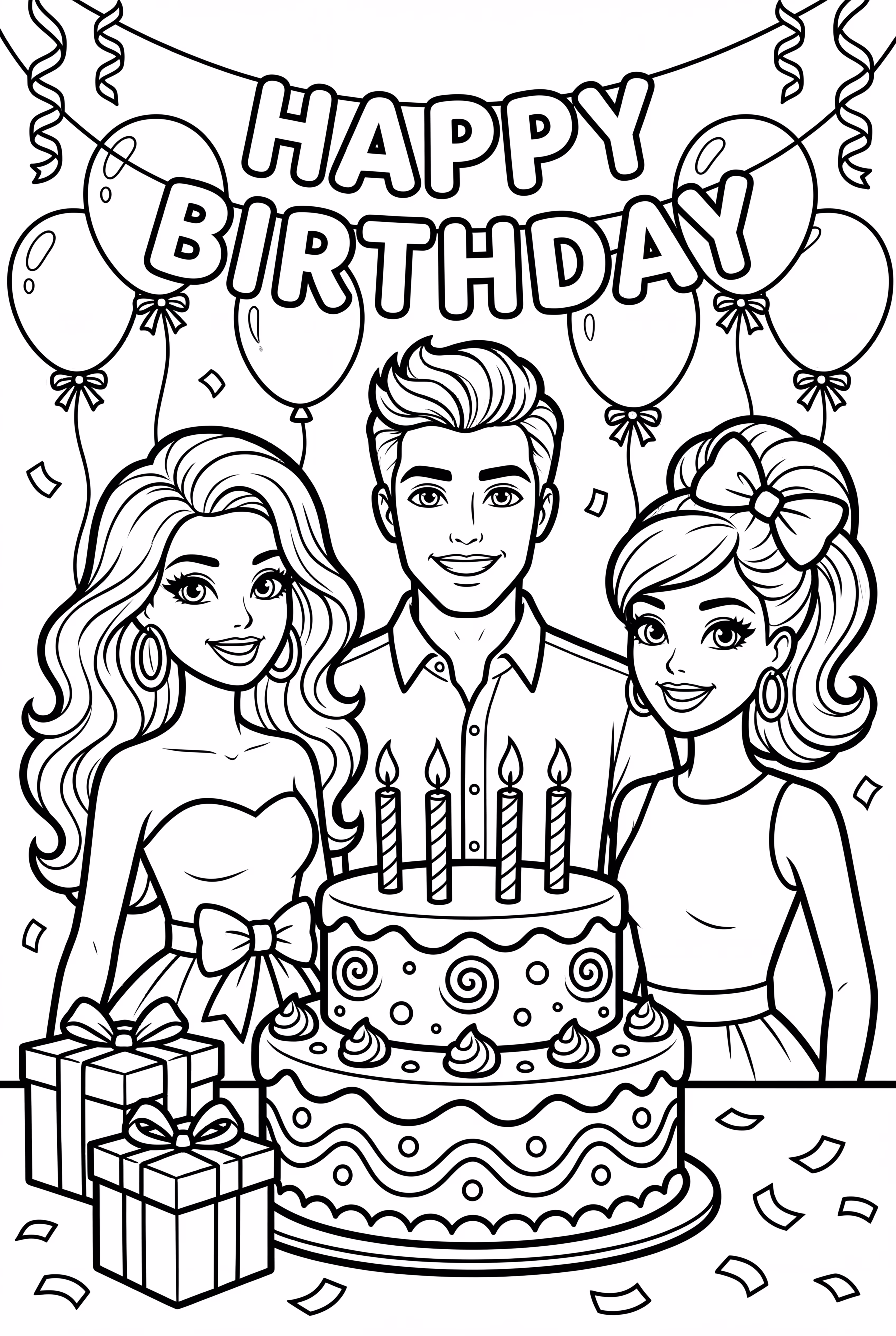 芭比一家慶祝生日派對