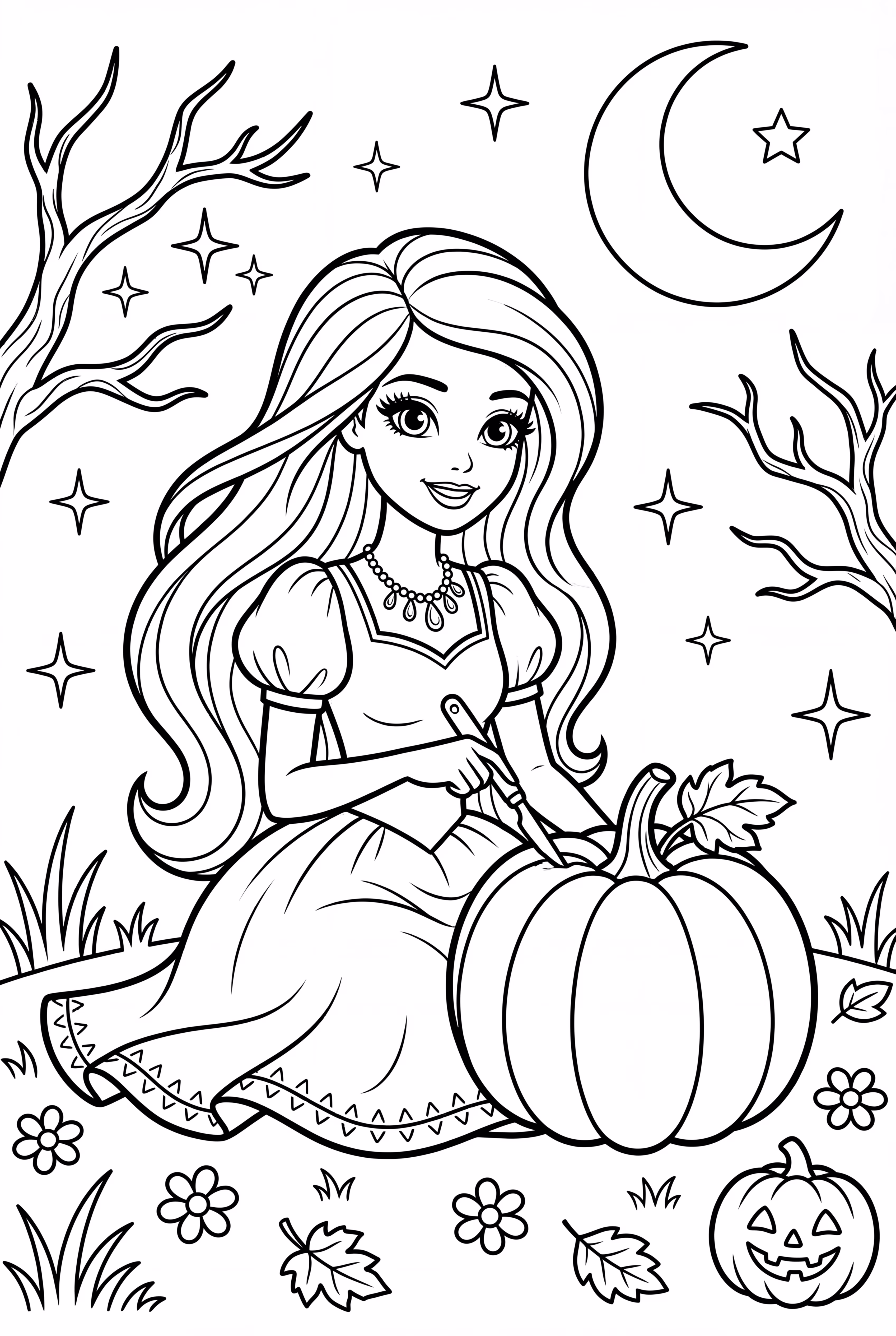 芭比萬聖節南瓜裝飾