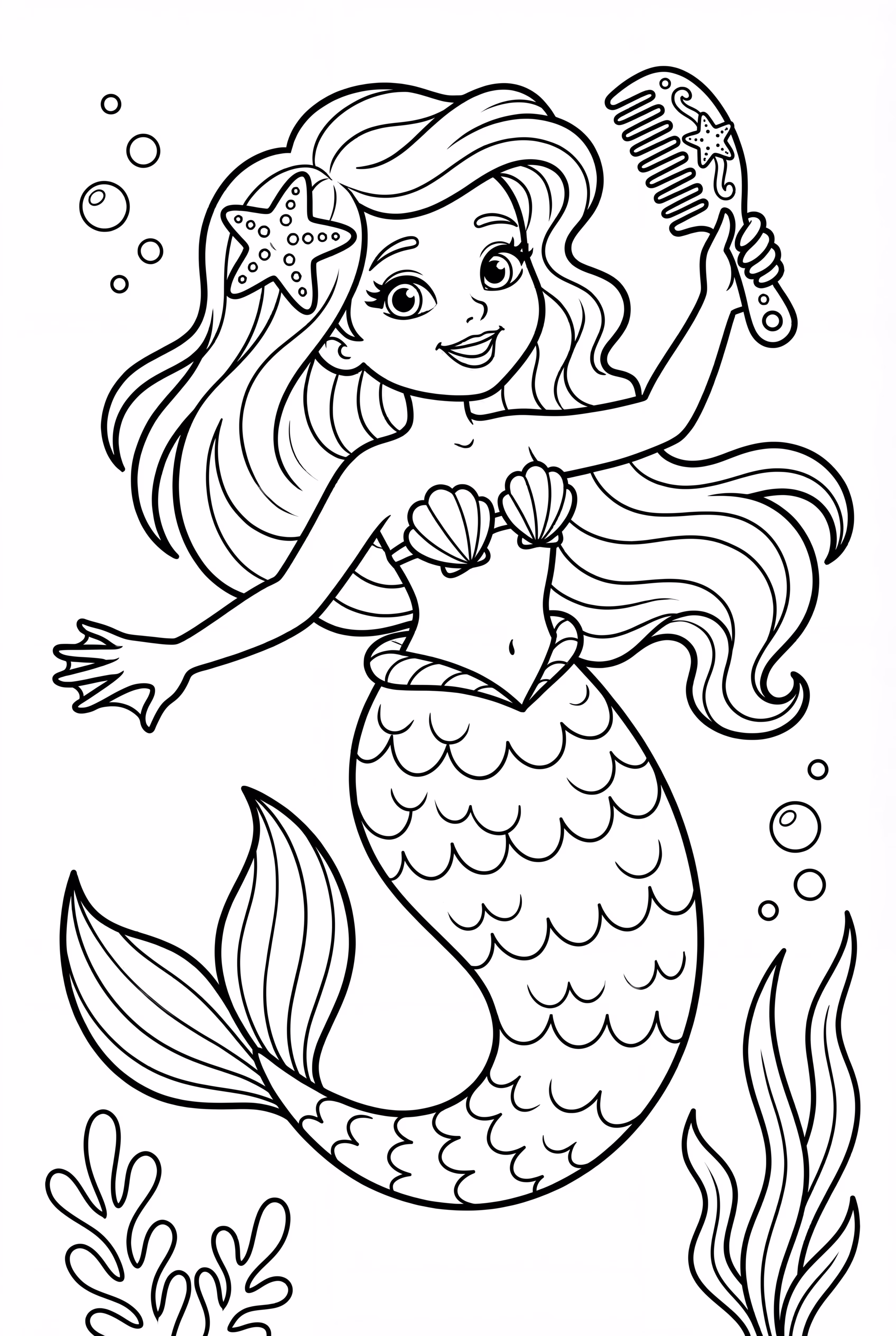 Barbie Mermaid with Starfish Comb