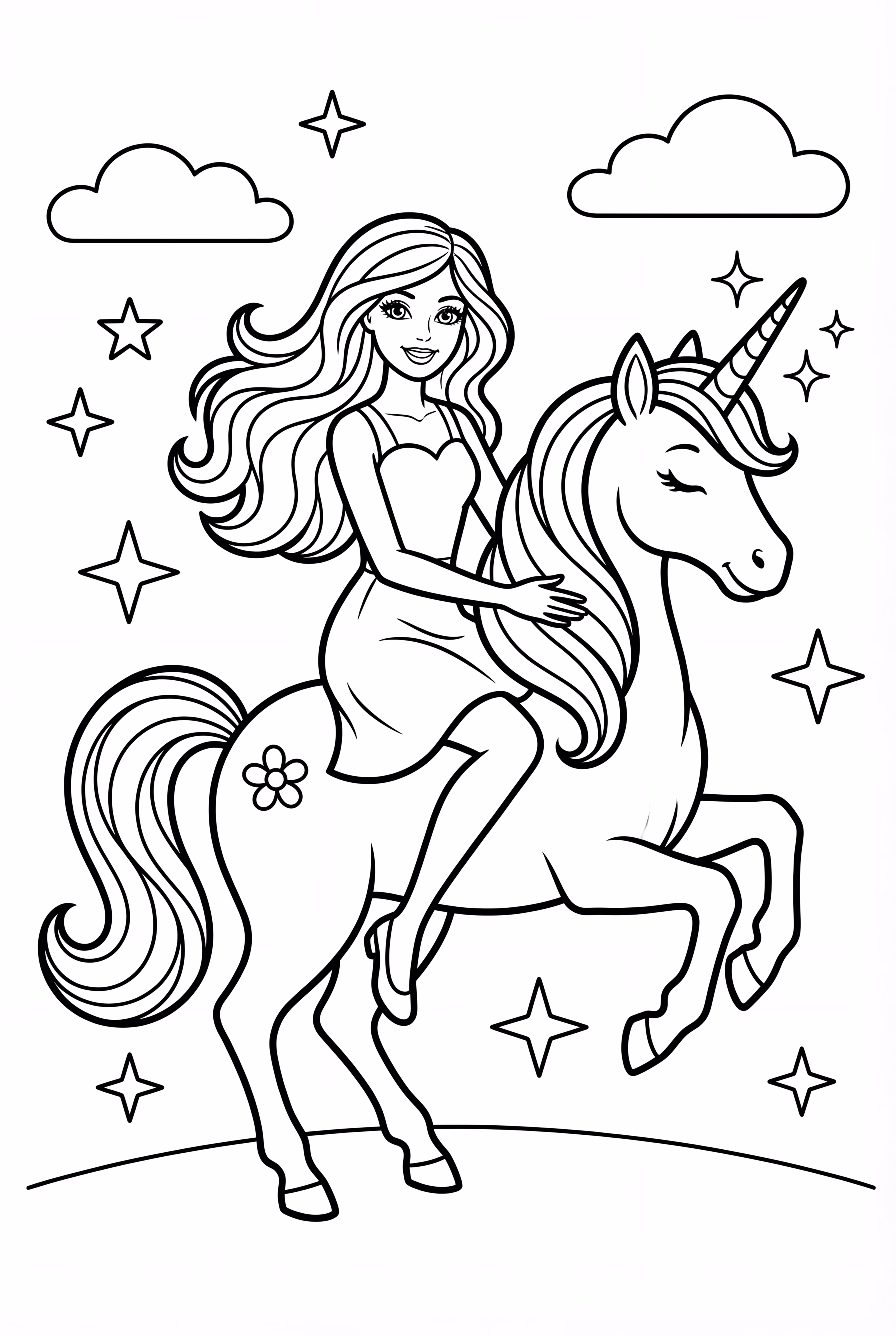 바비 유니콘 타기