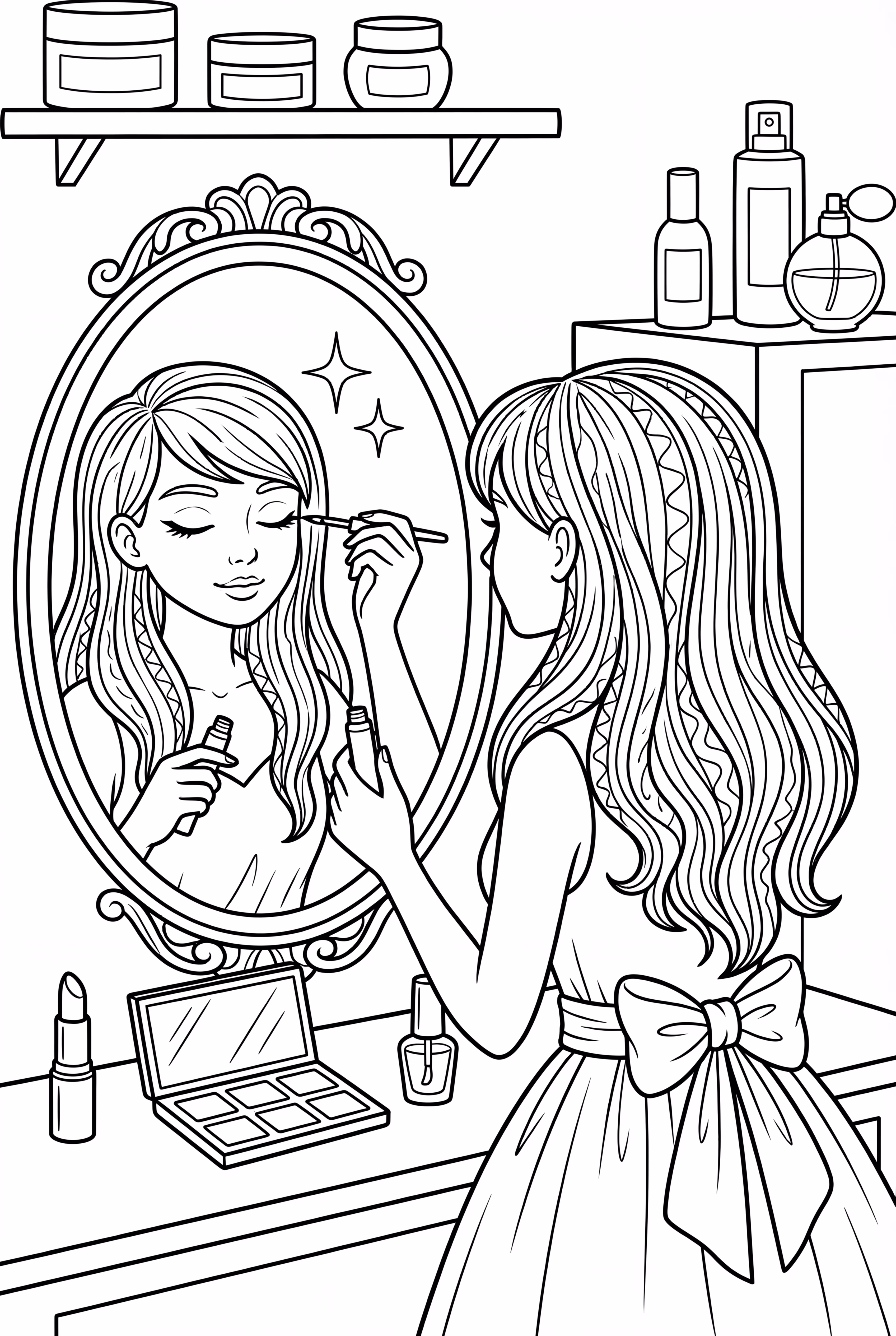 Barbie Stylist Drawing Winged Eyeliner