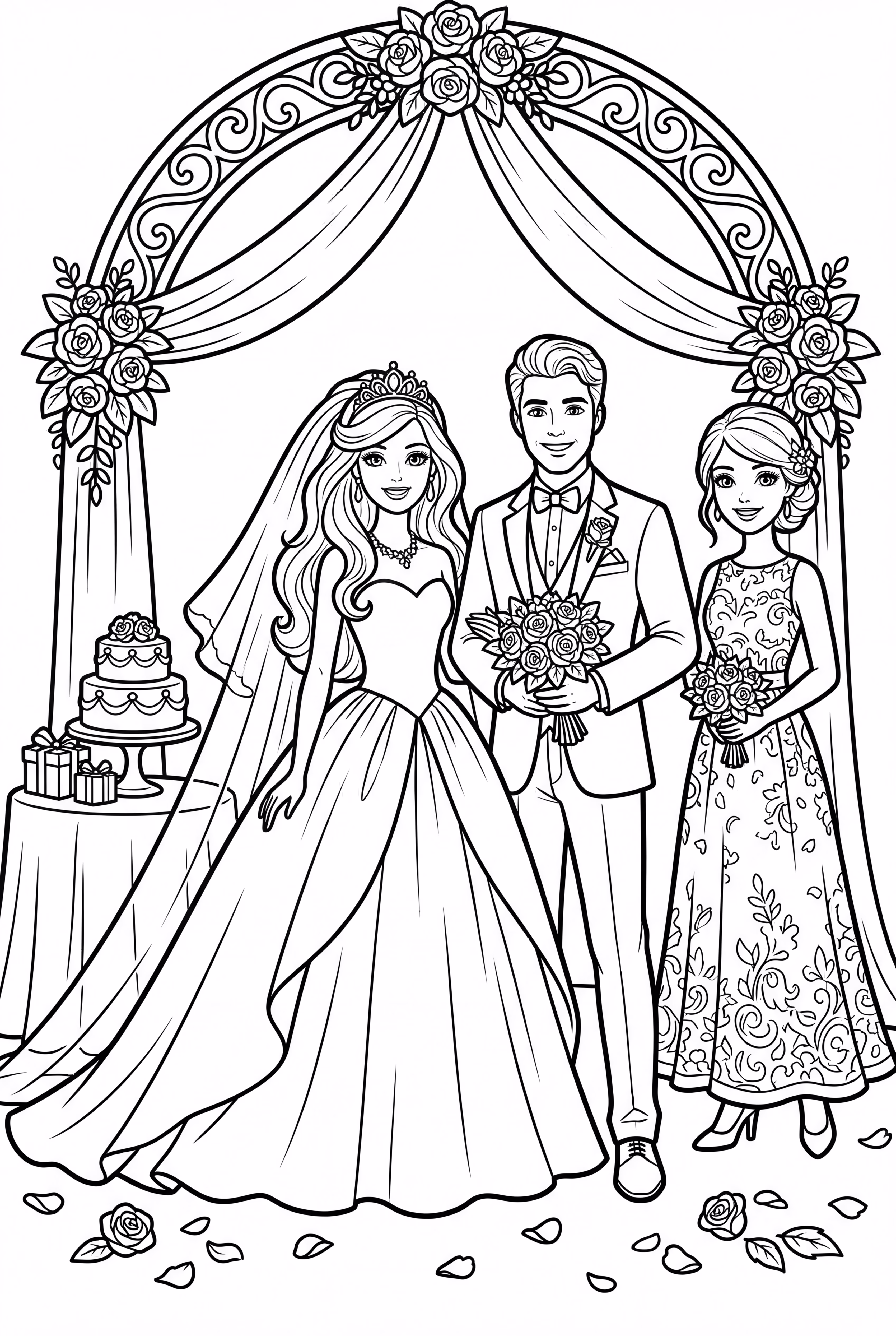 芭比婚禮日與肯以及她的朋友們