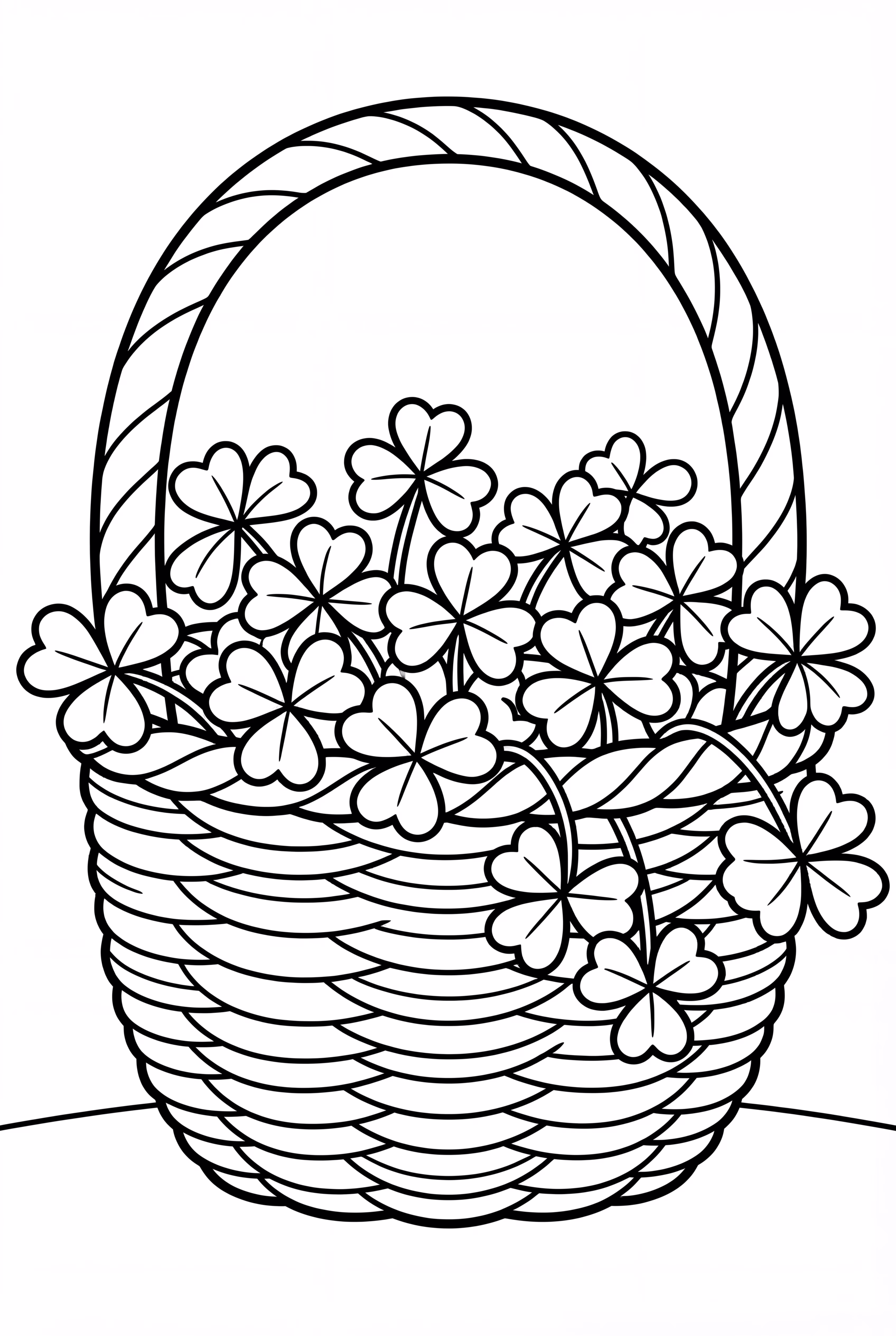 Basket Overflowing With Shamrocks