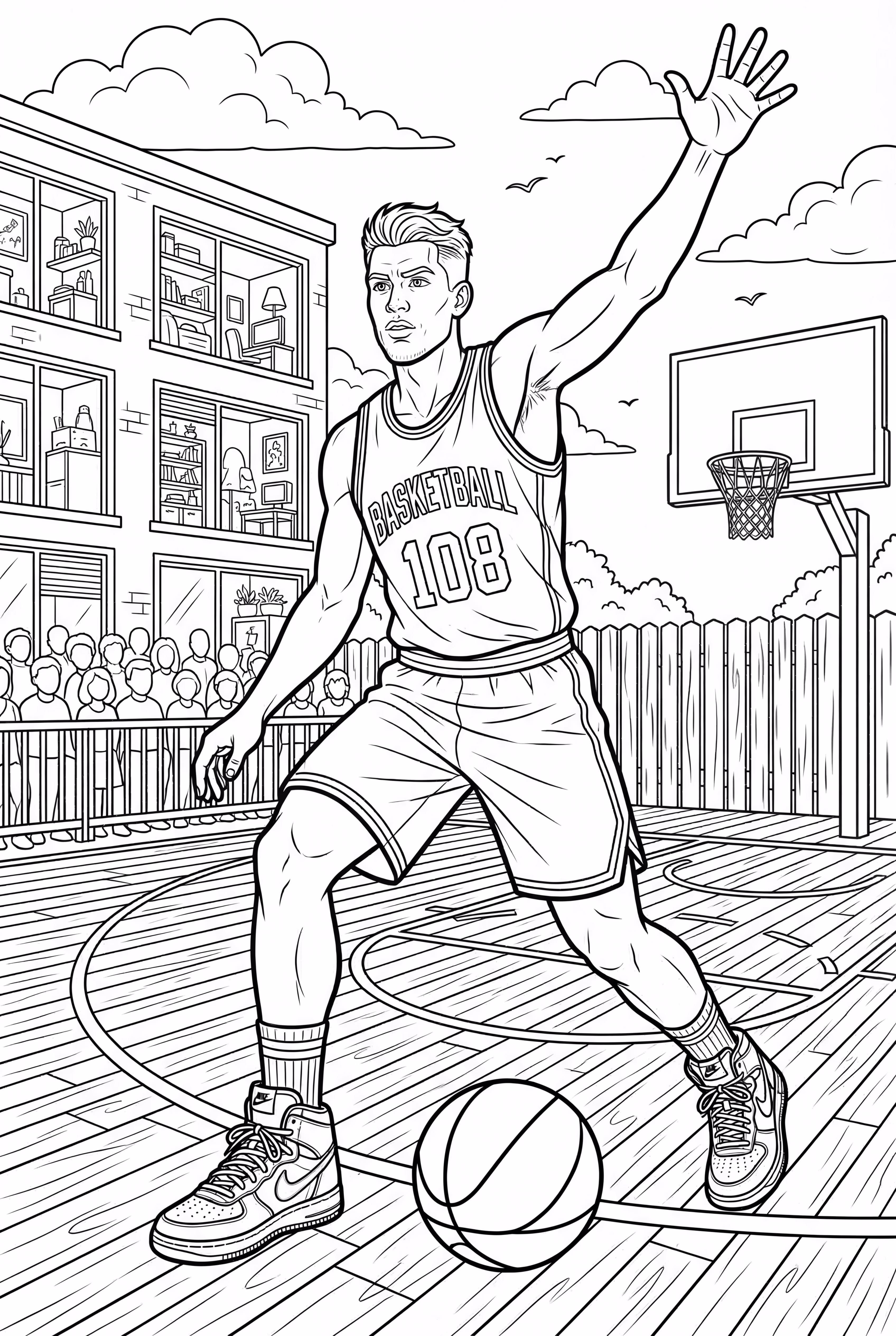 basketball player standing