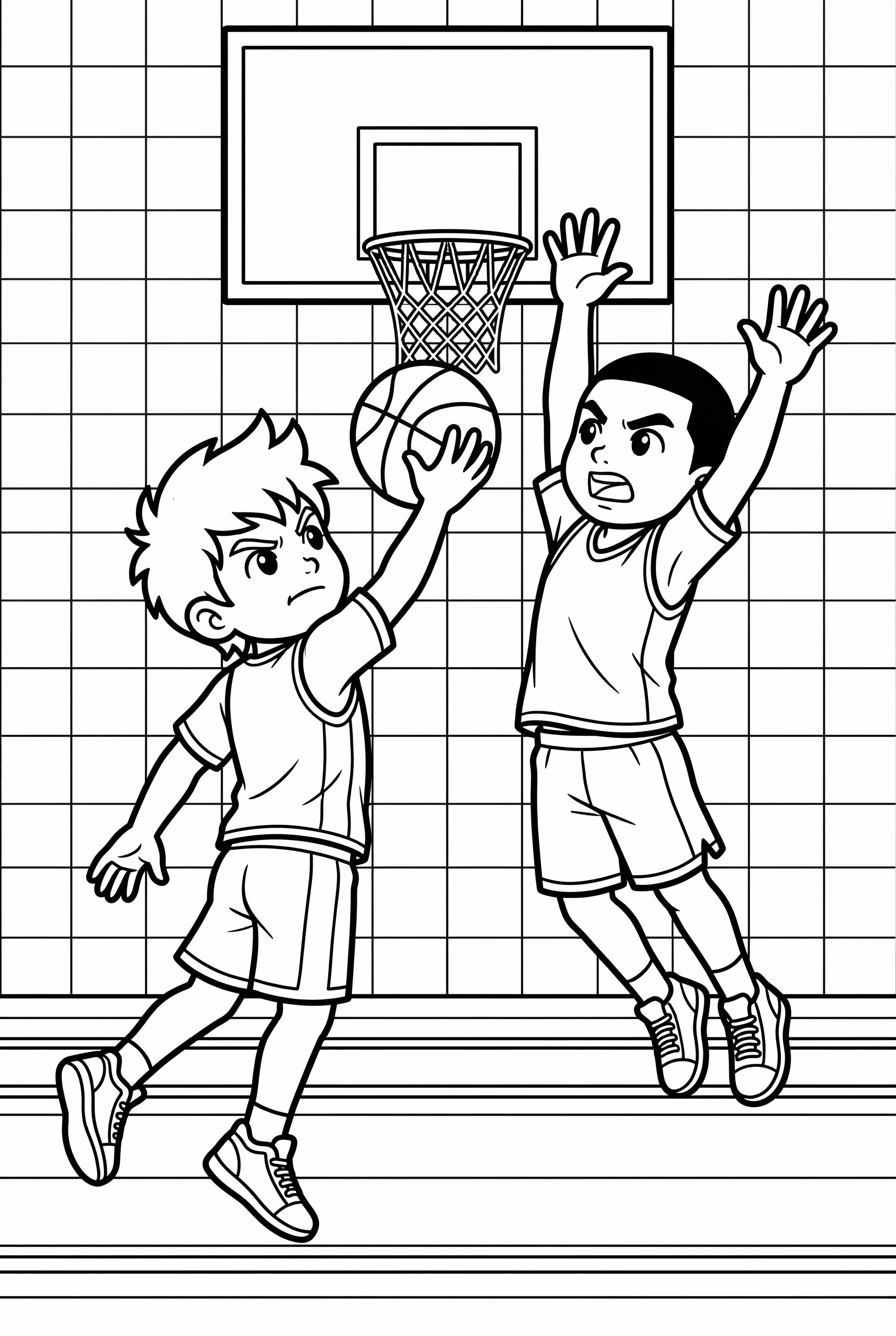 basketball rebound action