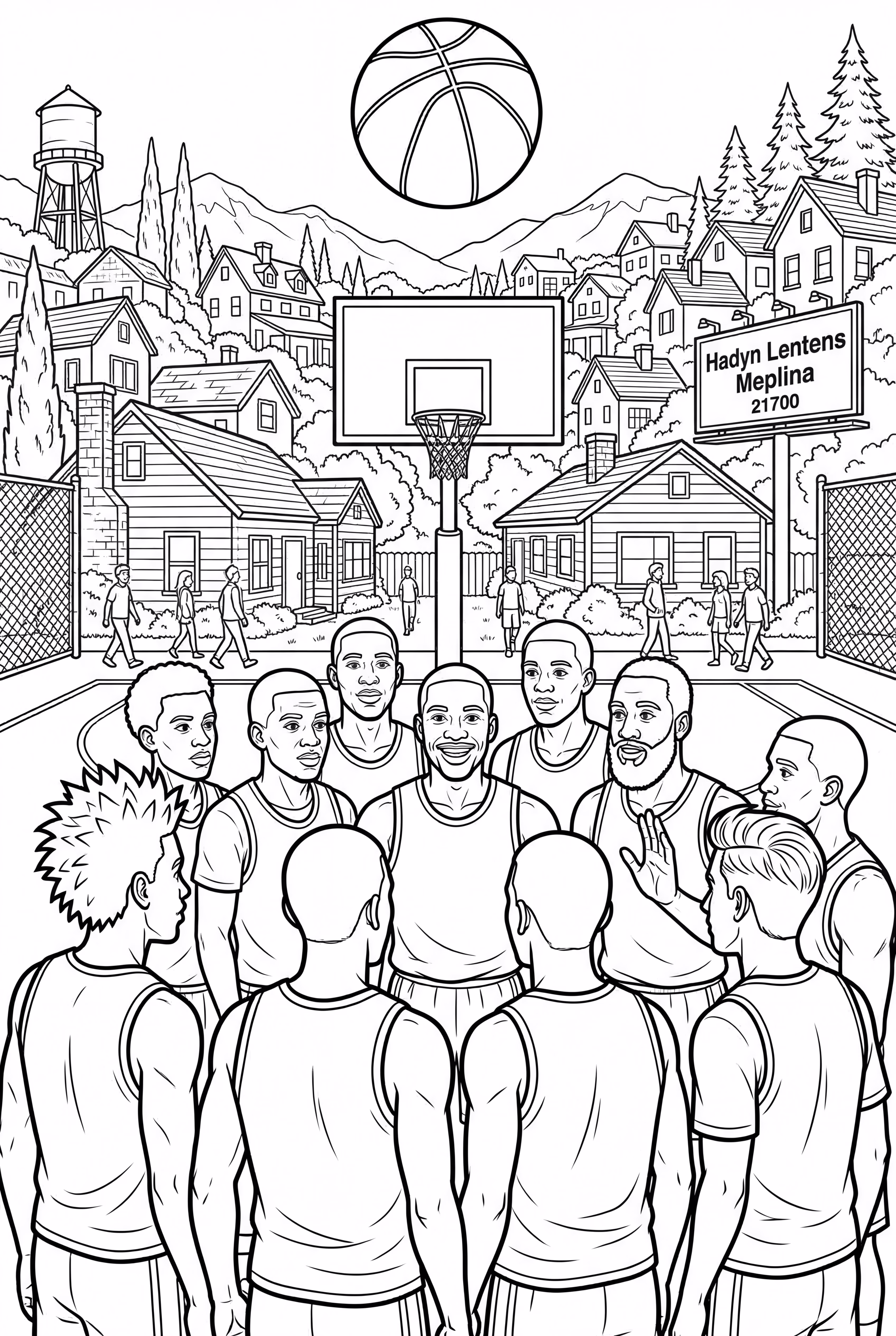 reunión del equipo de baloncesto