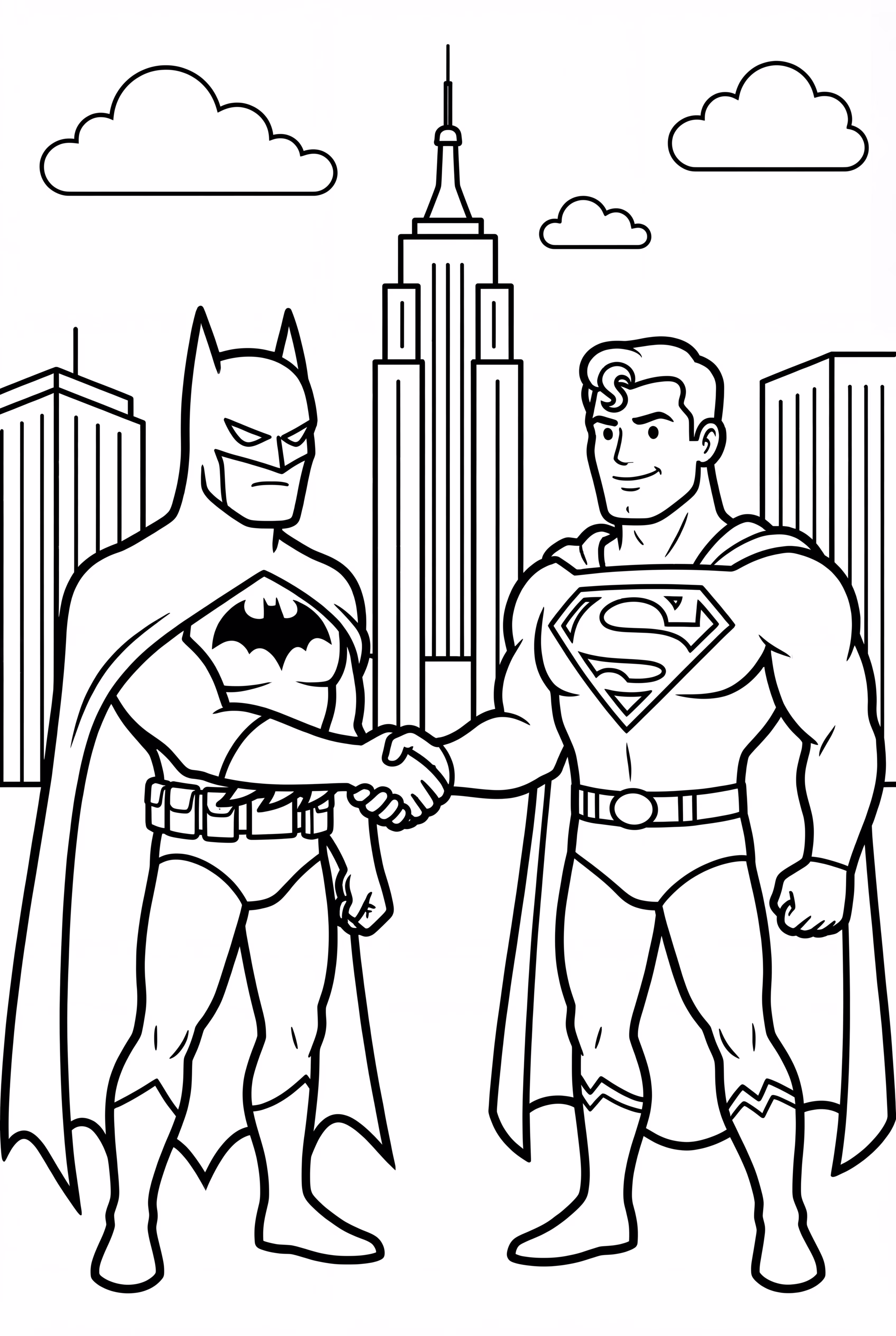 Batman And Superman Shaking Hands