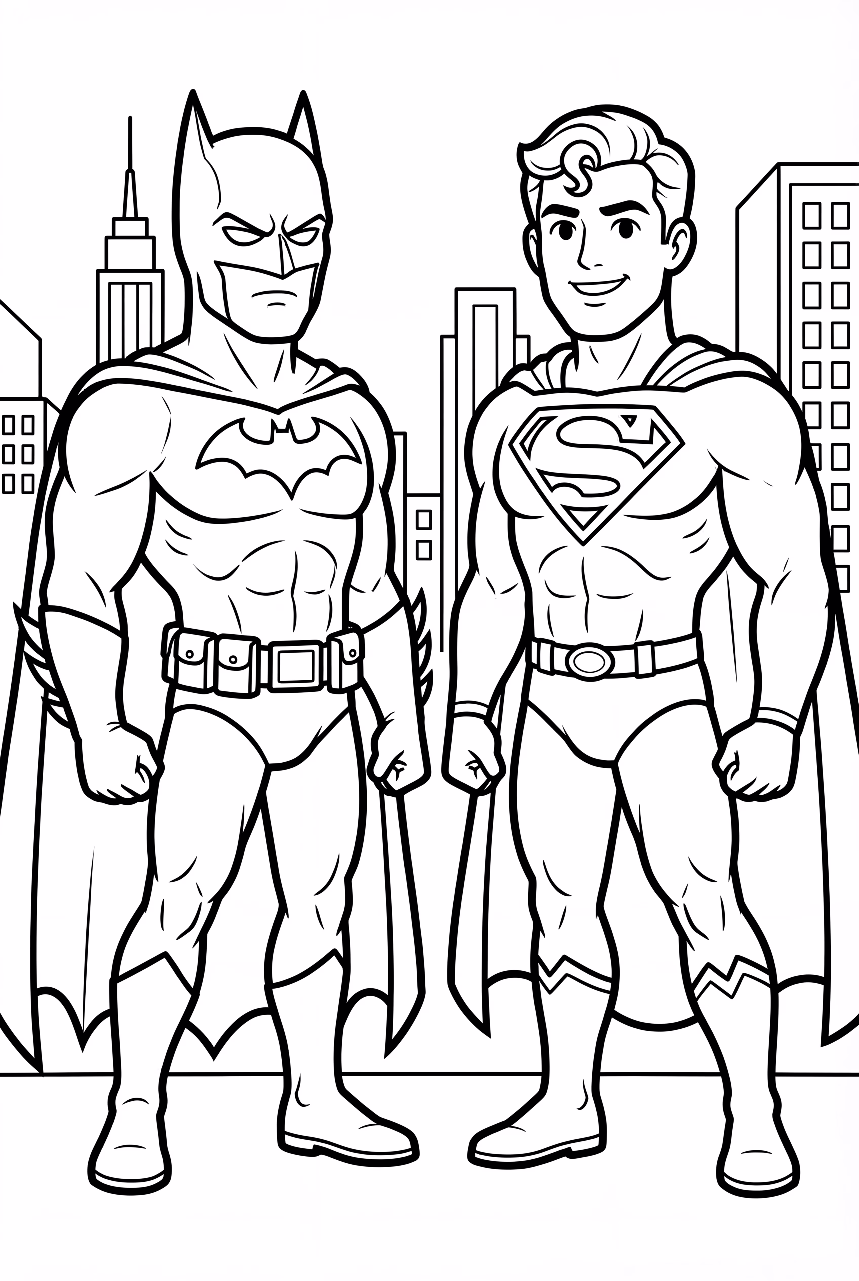 Batman And Superman Standing Together