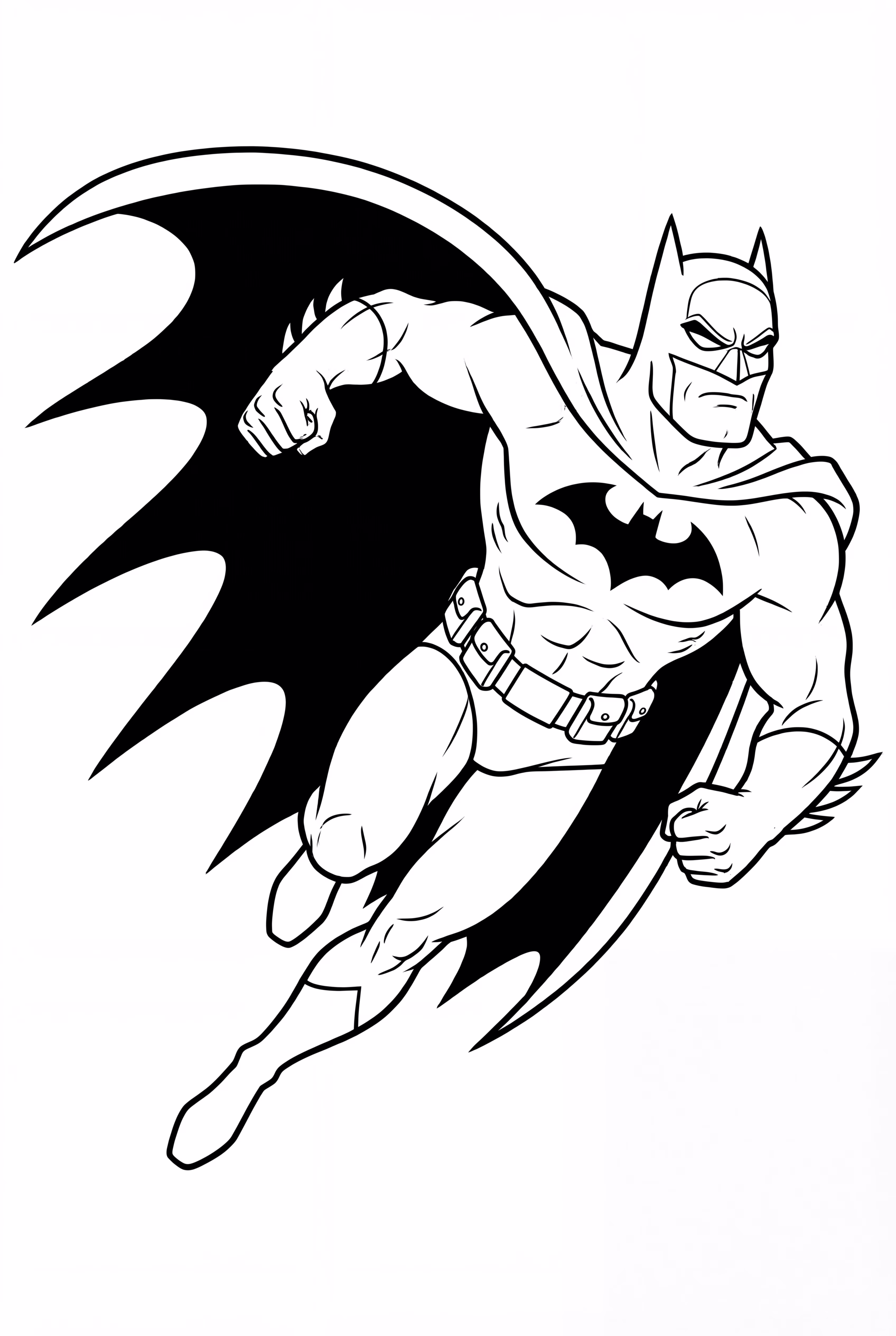 Batman's Black Cape Flowing In Wind