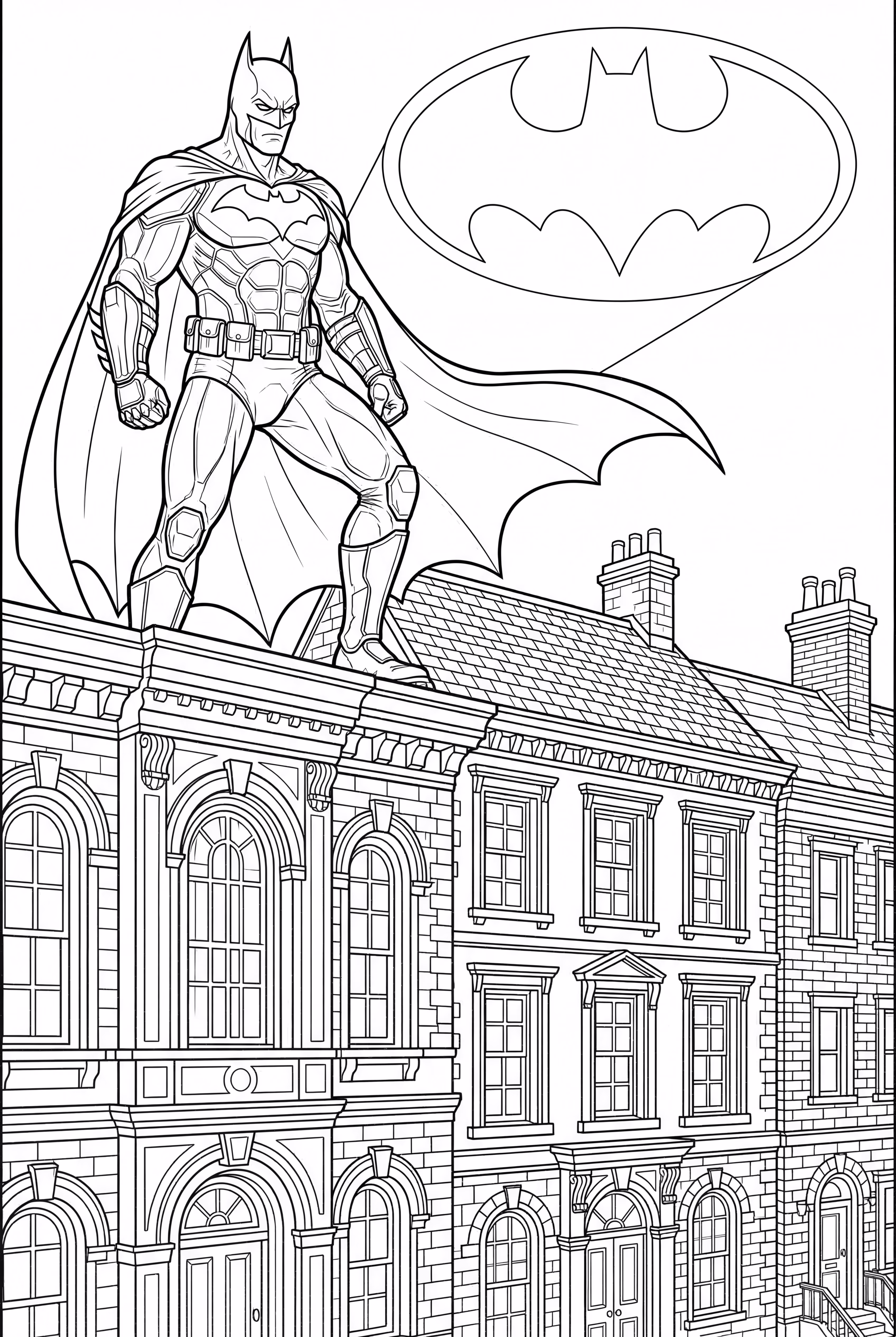 batman standing on the roof