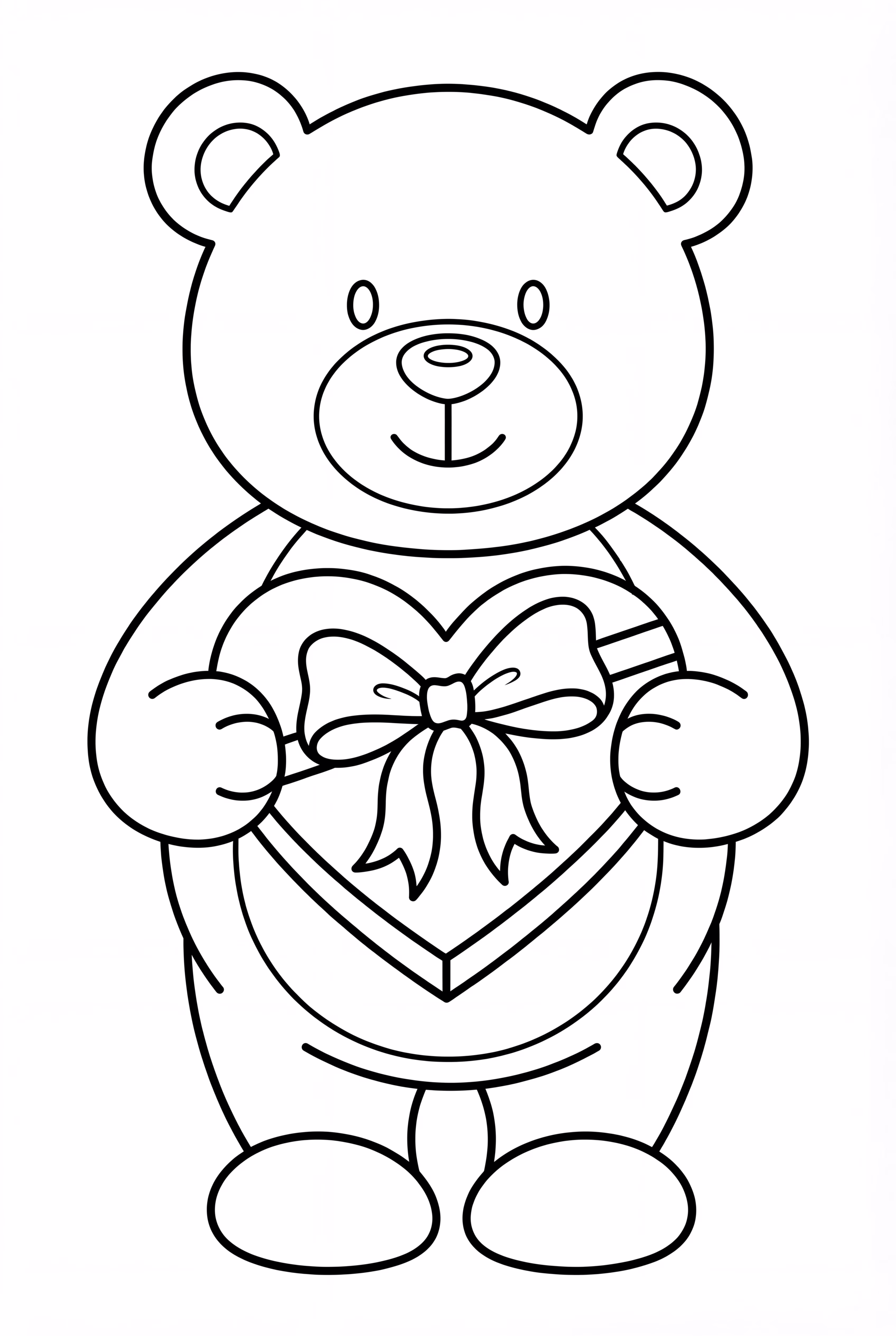 Bear Holding Heart Gift Box