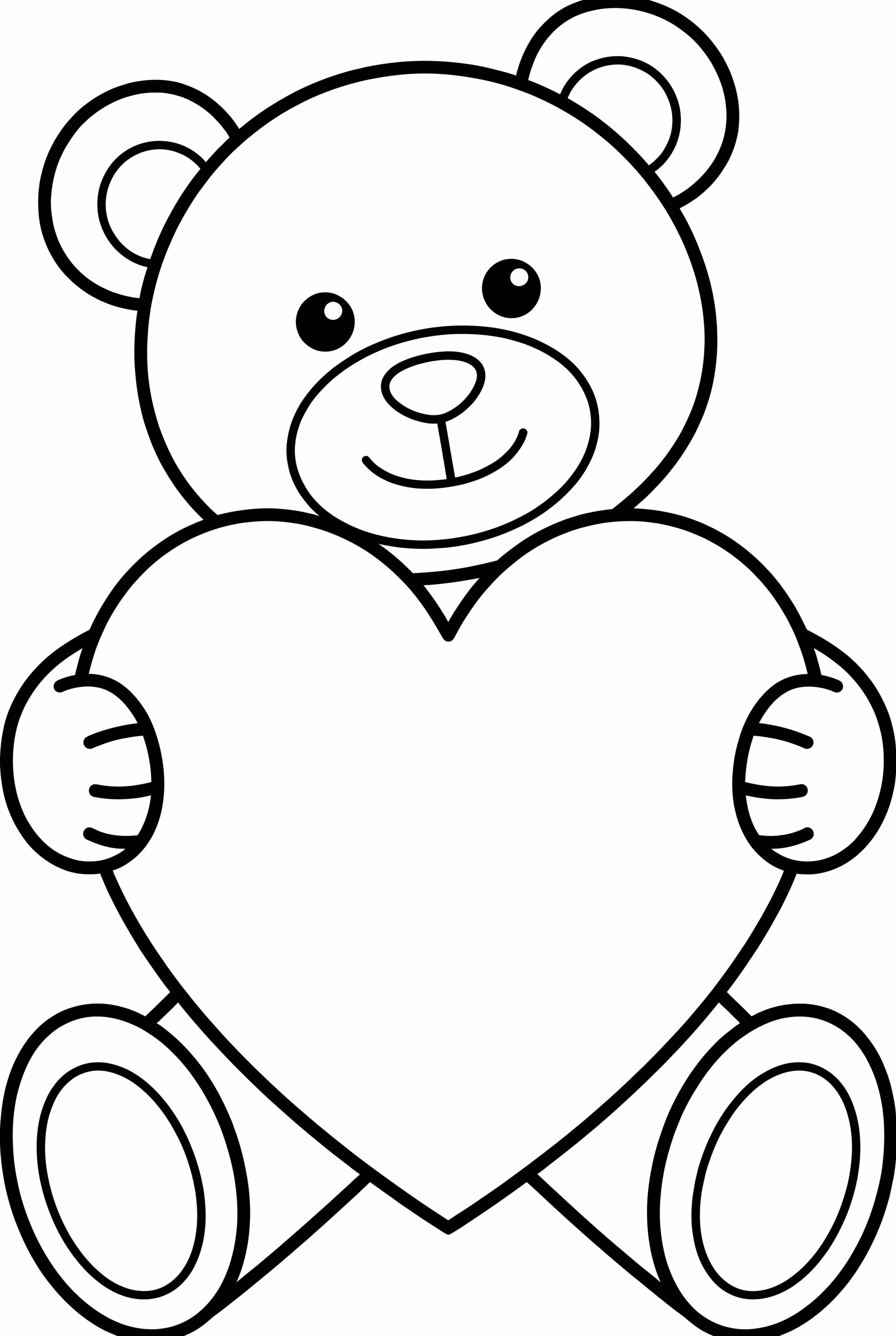 Bear Hugging Giant Heart