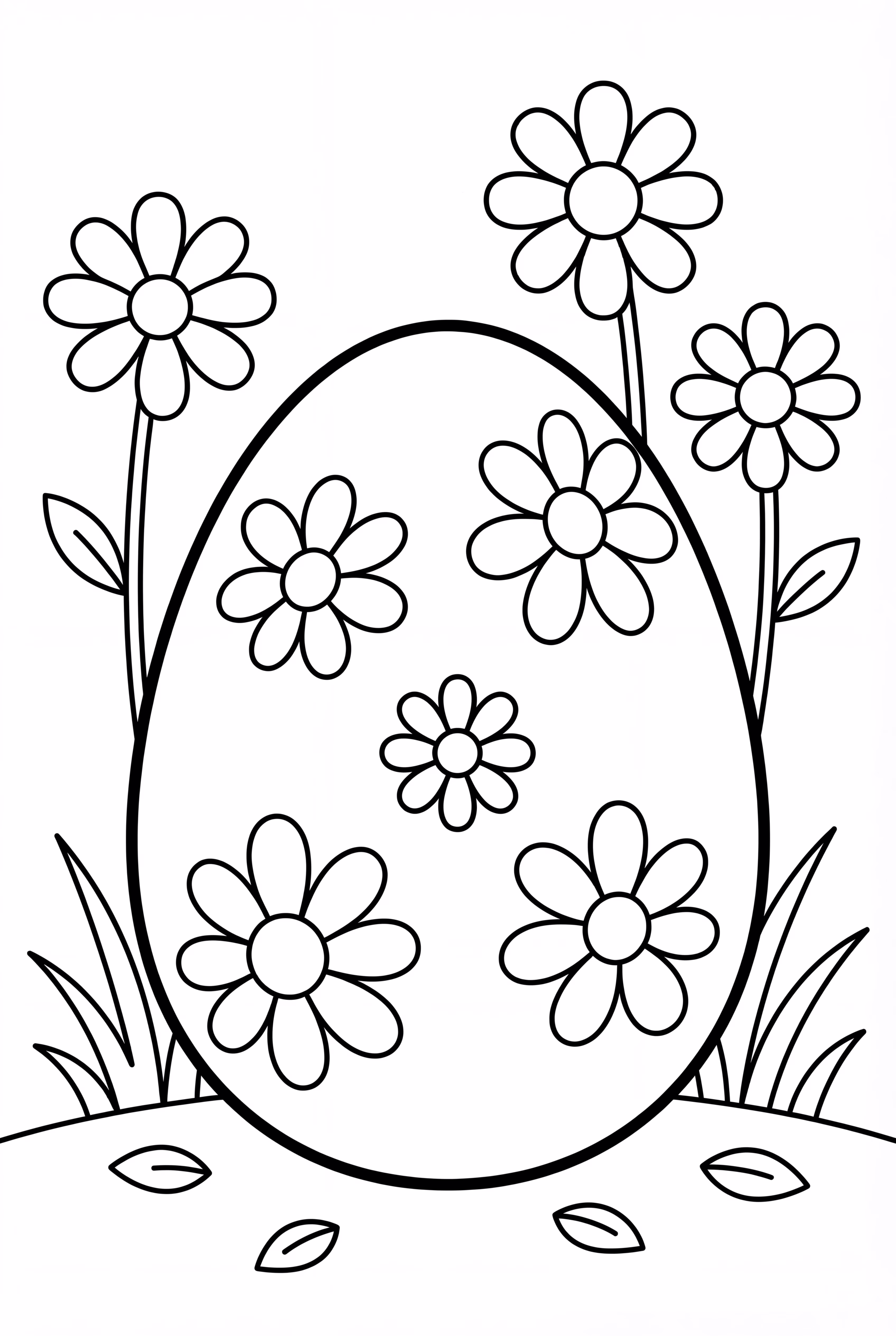 Beautiful Easter Egg With Flowers