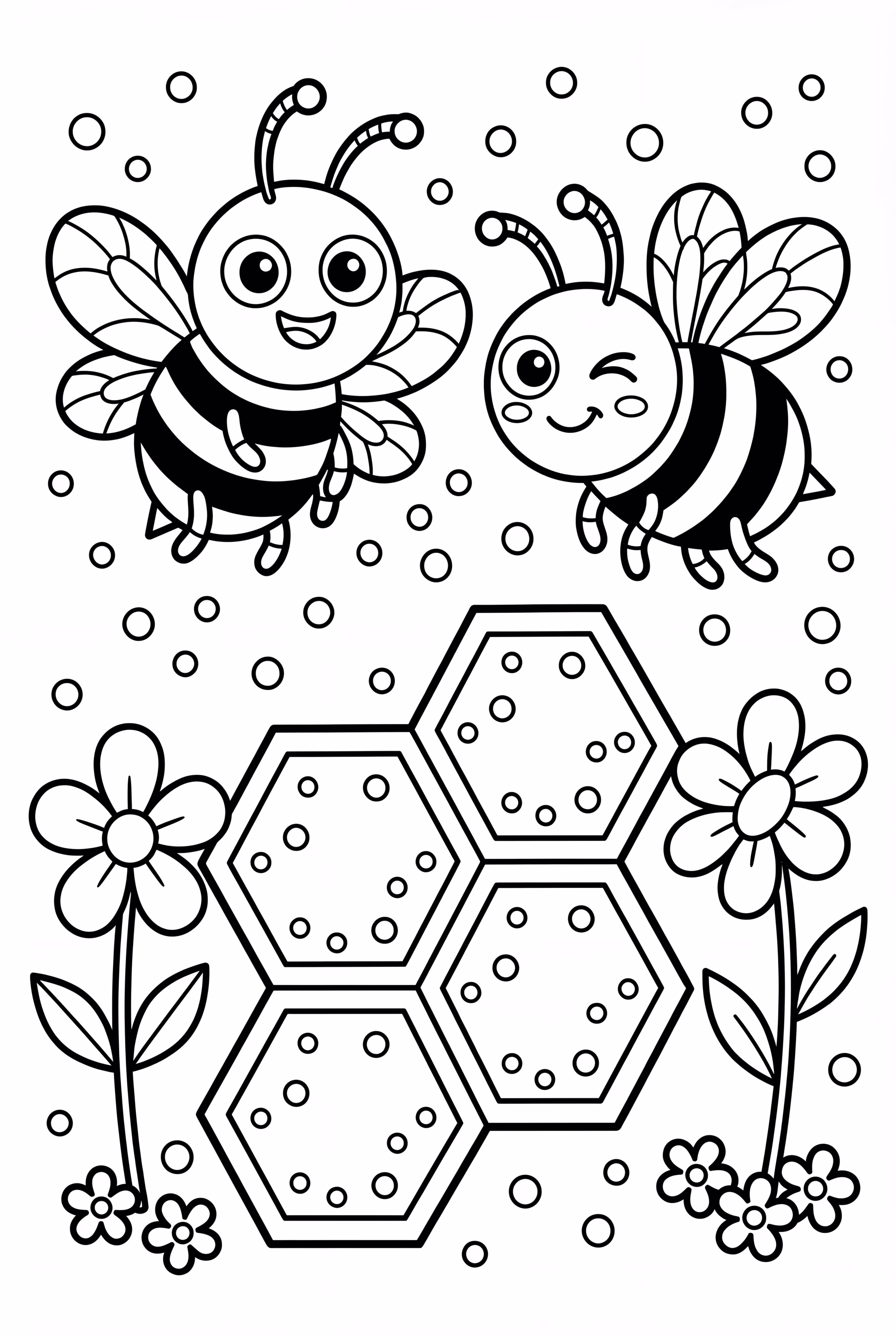 Bee Hive Full of Busy Bees