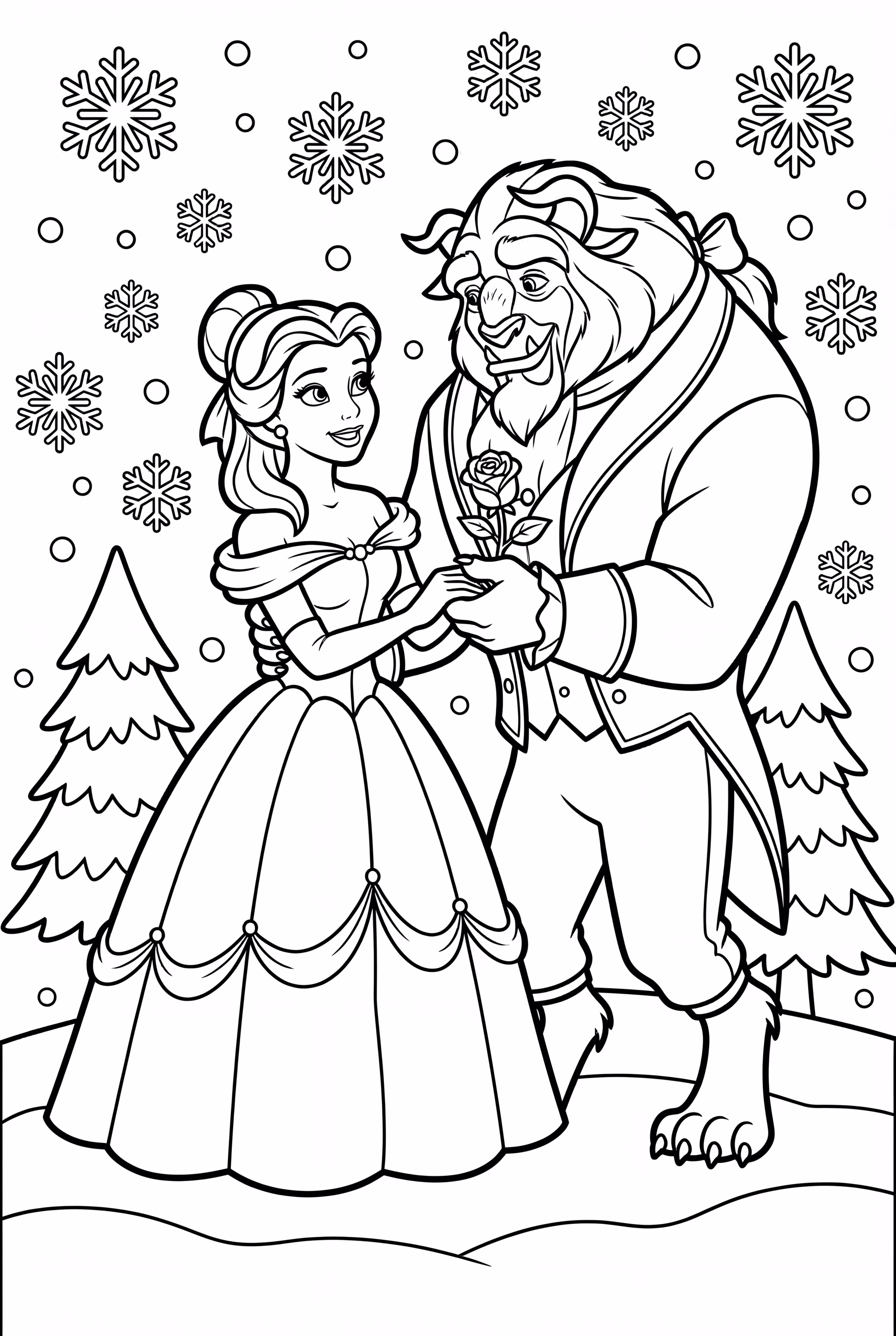 Belle And The Beast In The Snow