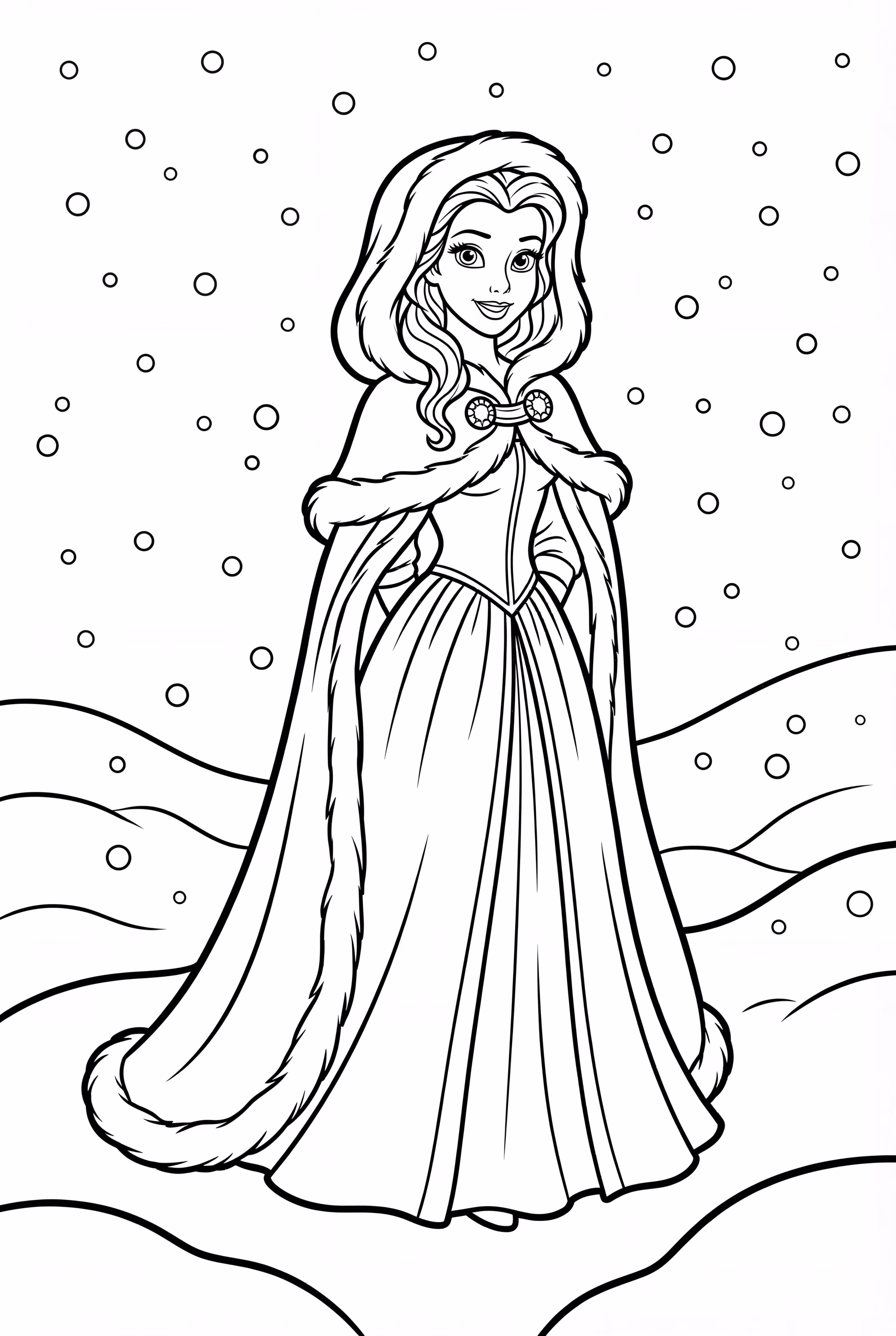 Bela Com Um Manto De Inverno E Neve