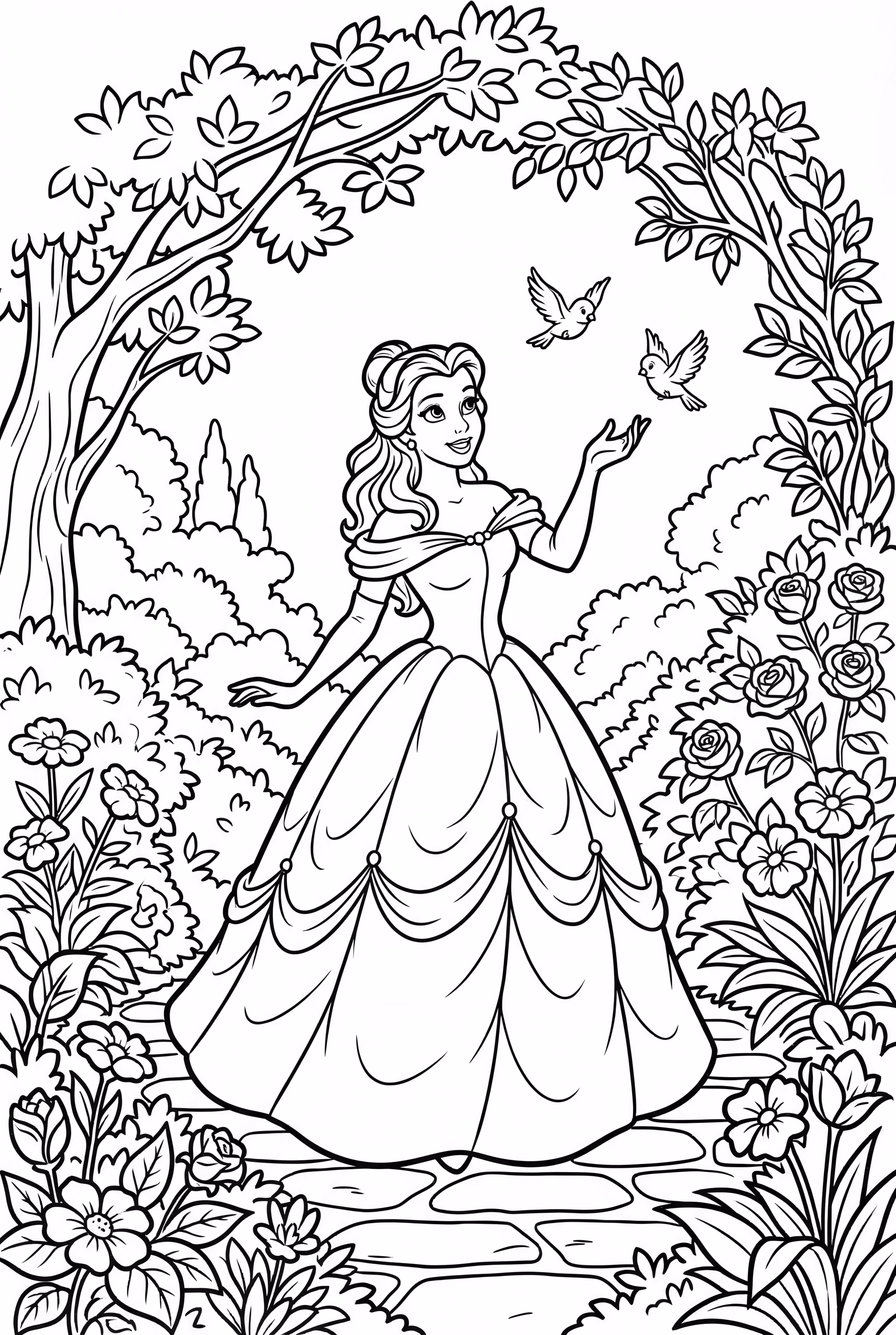 Belle In The Castle Garden
