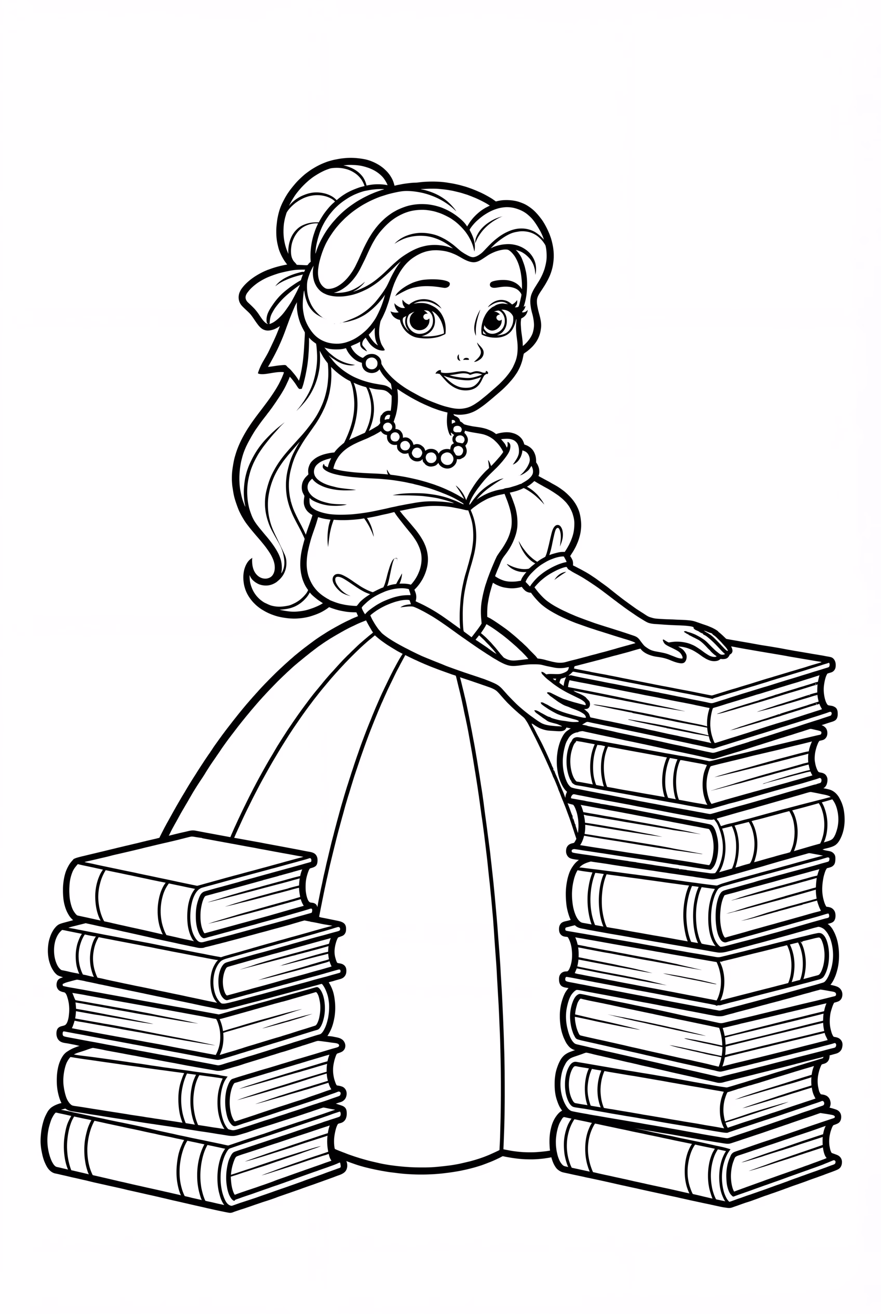 Belle Surrounded By Books