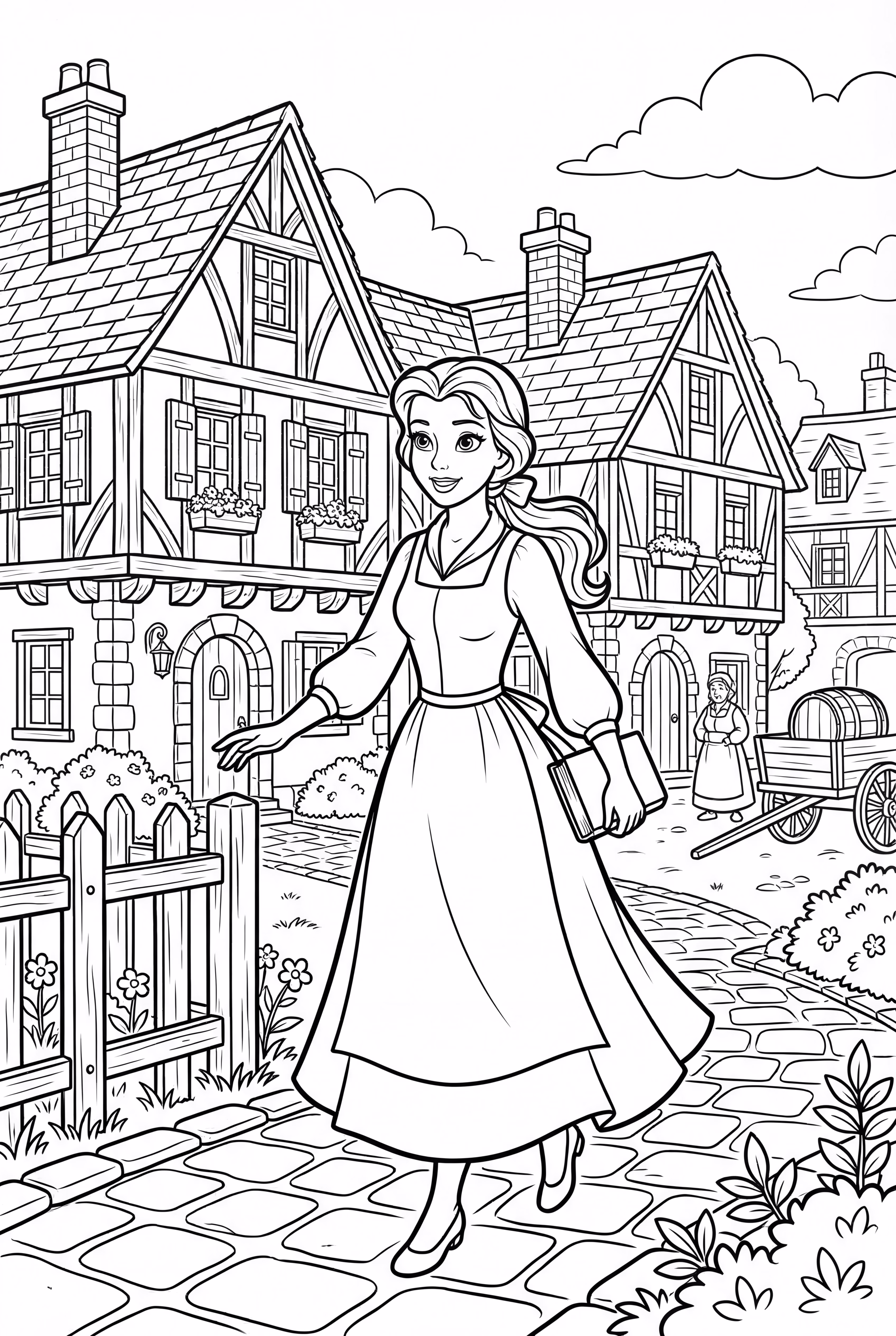 Bela Caminhando pela Praça da Vila