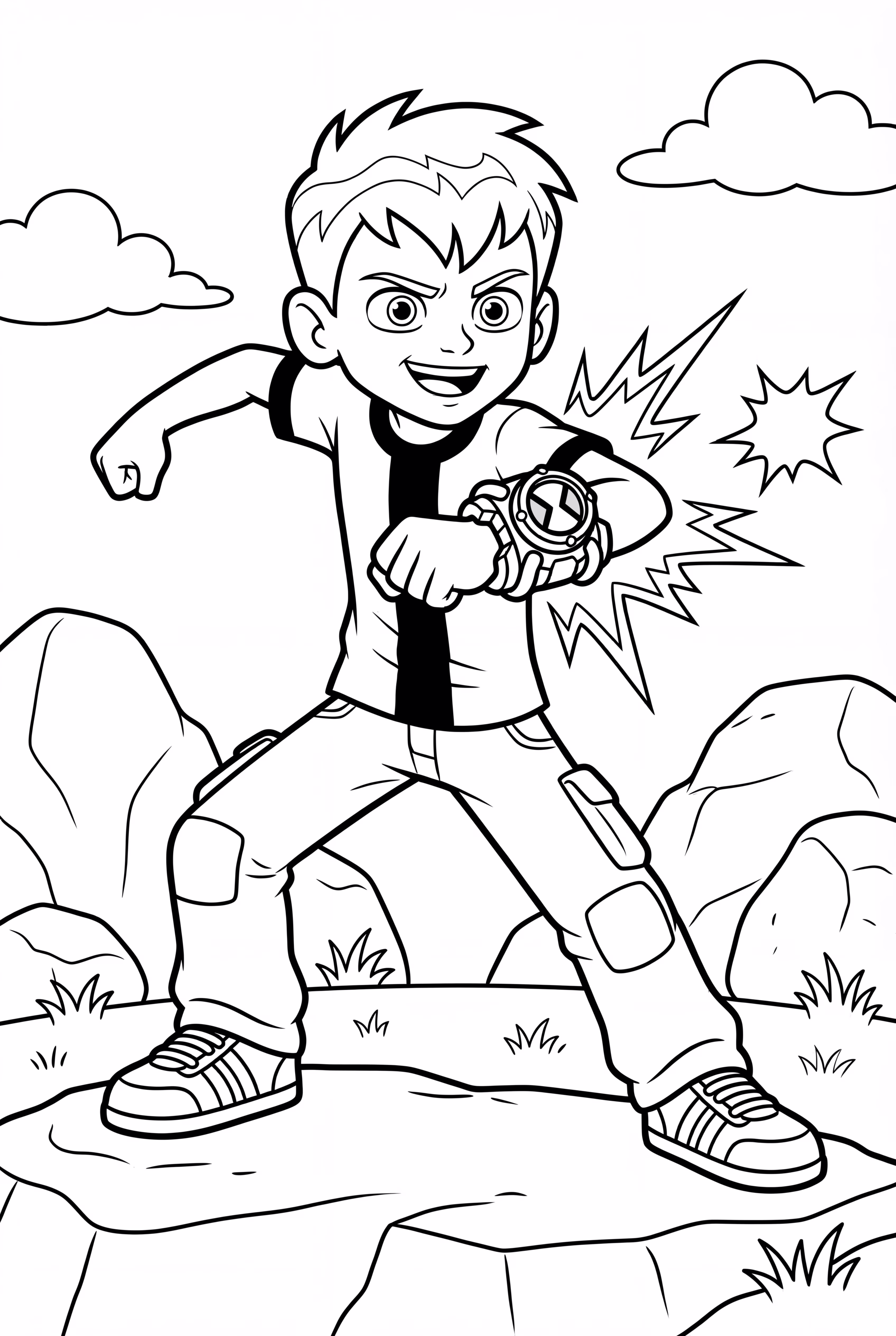 Ben 10 Activating His Omnitrix