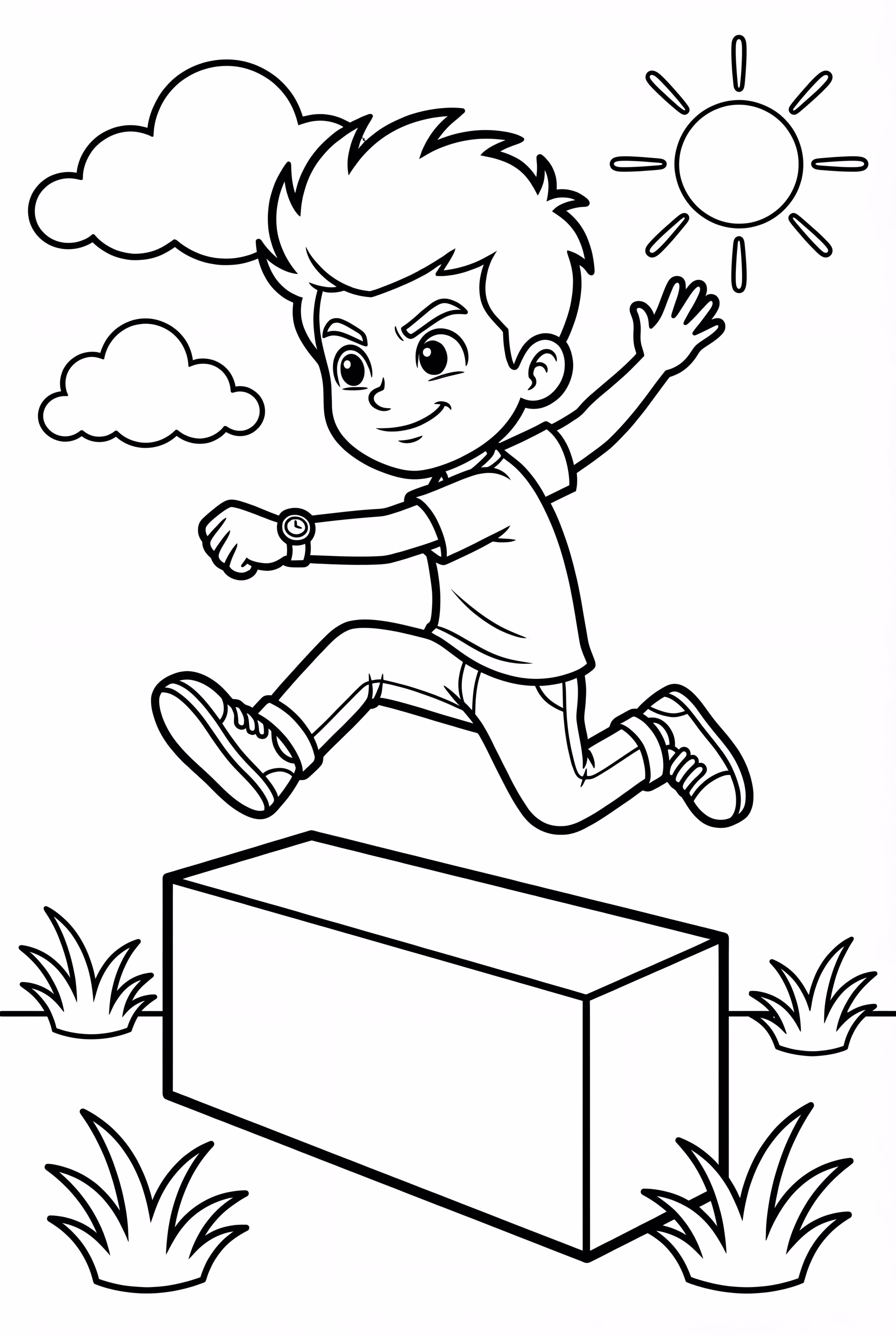 Ben 10 Jumping Over An Obstacle