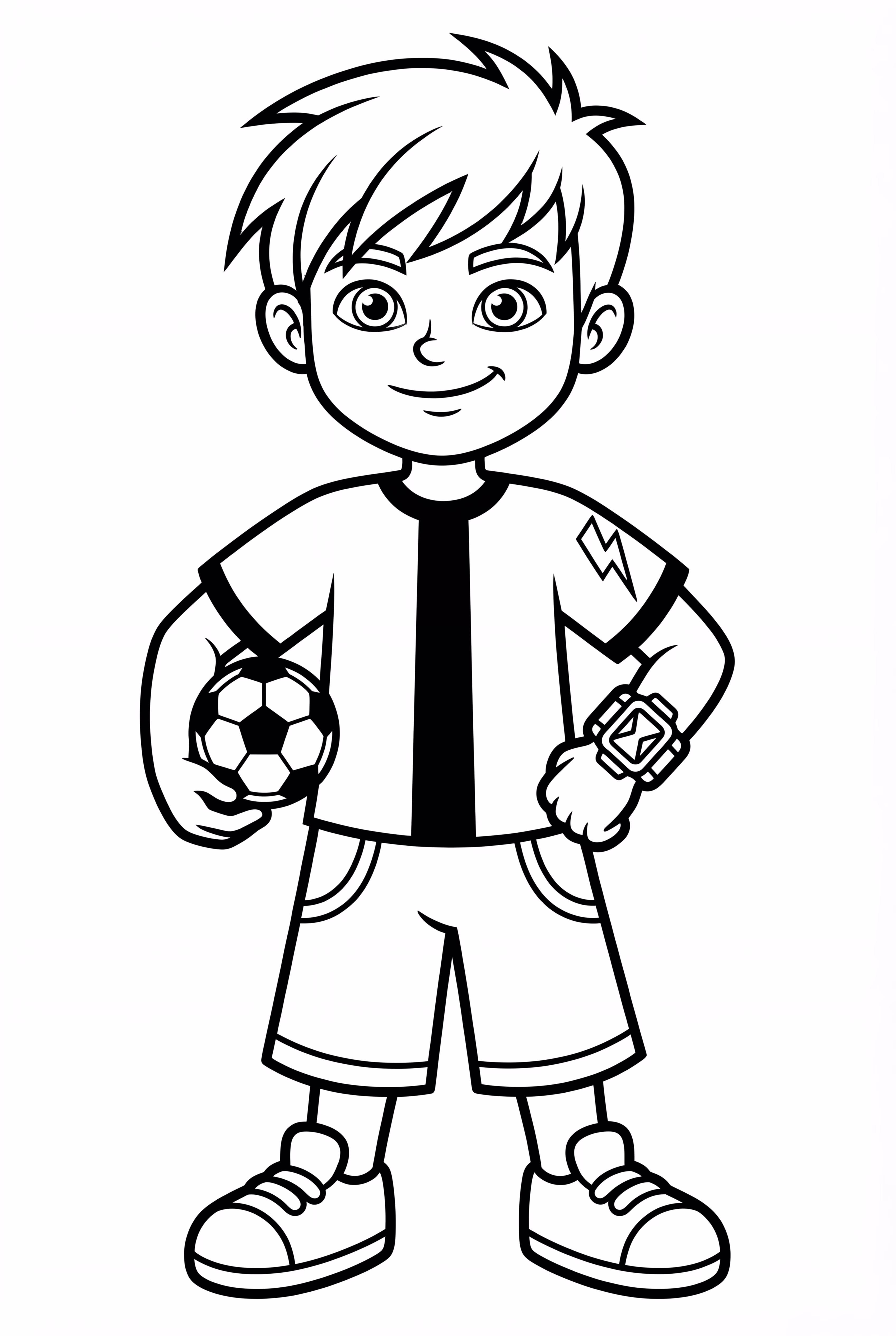 Ben 10 With A Soccer Ball