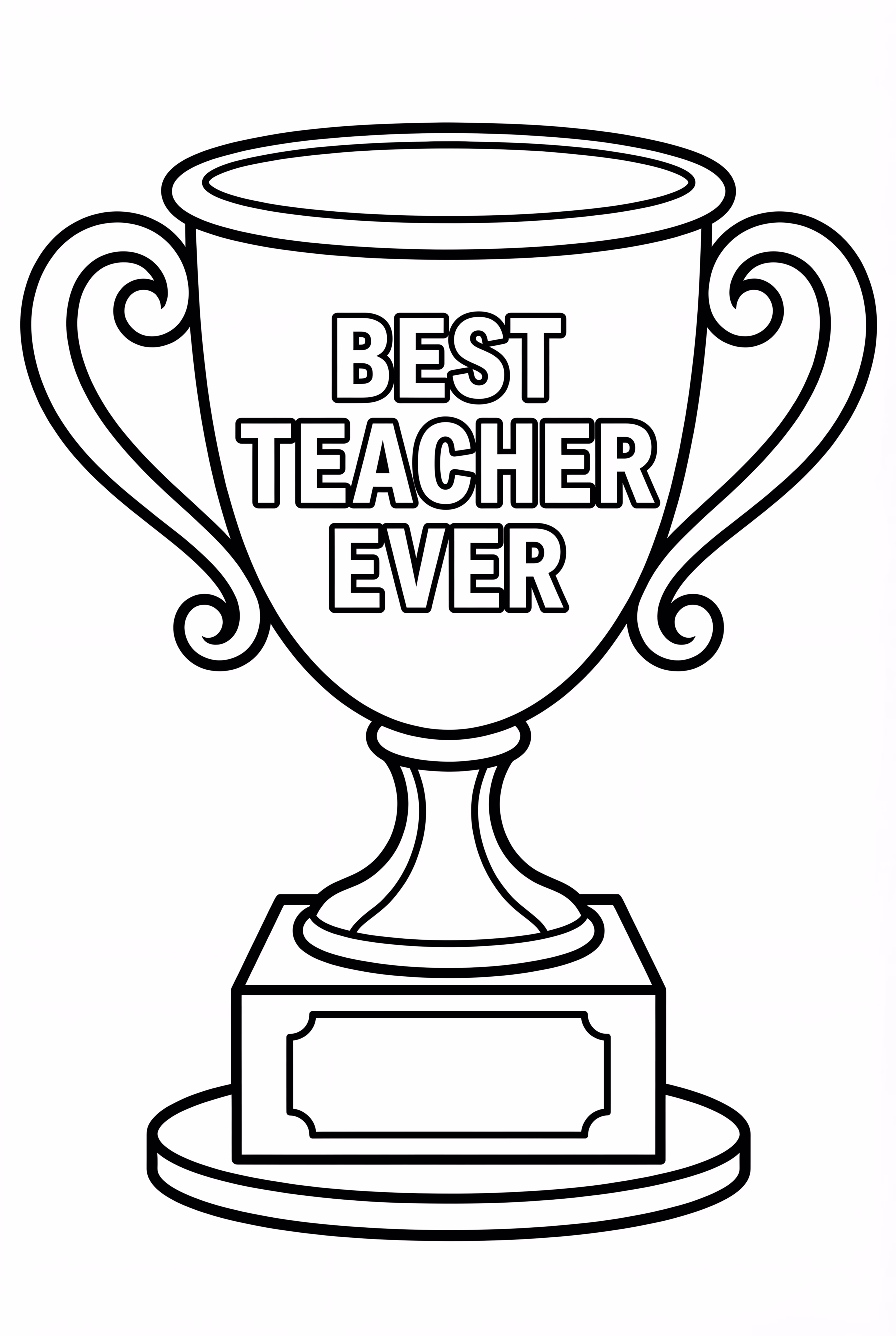 Best Teacher Ever Trophy Display