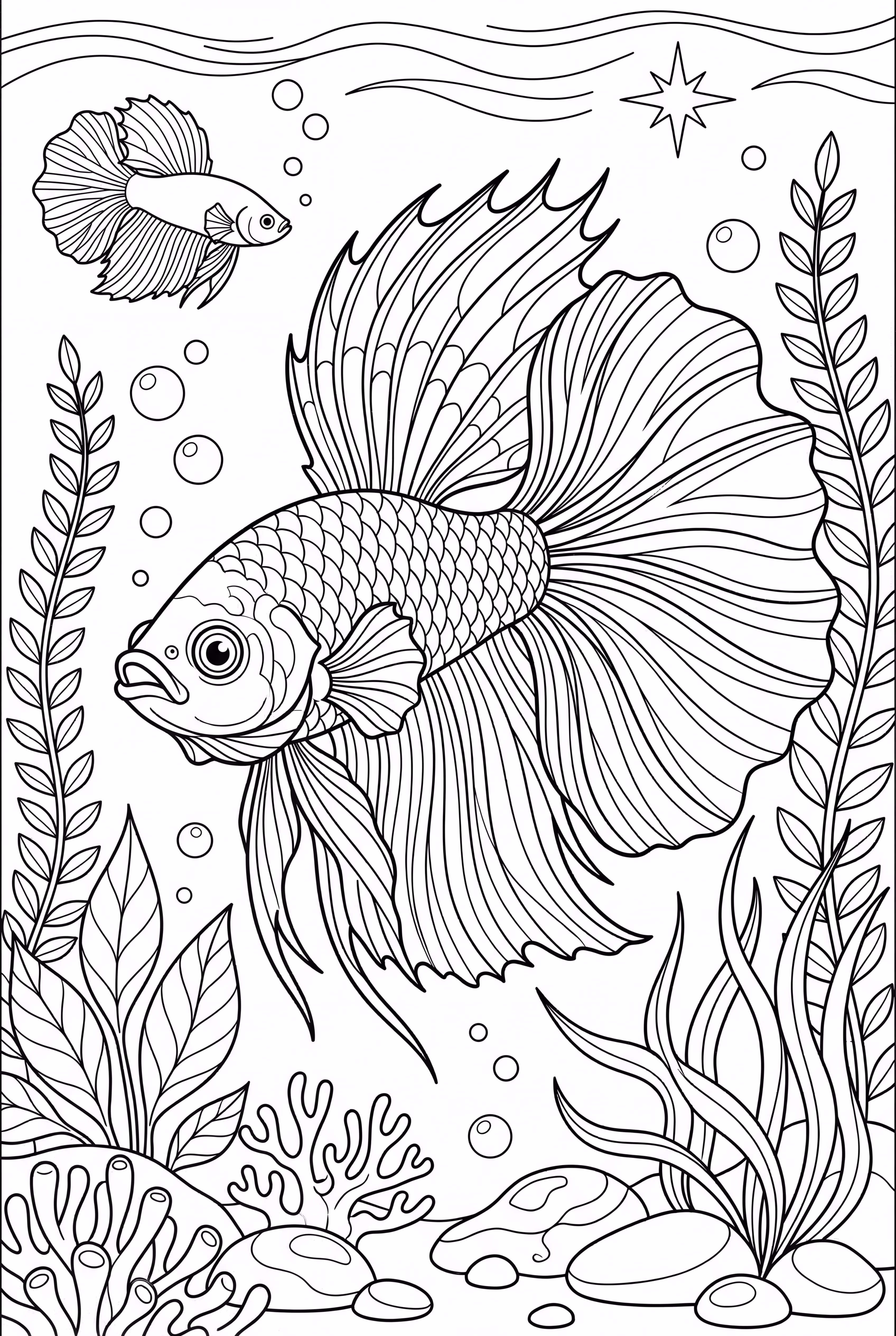 Poisson Betta Nageant Gracieusement