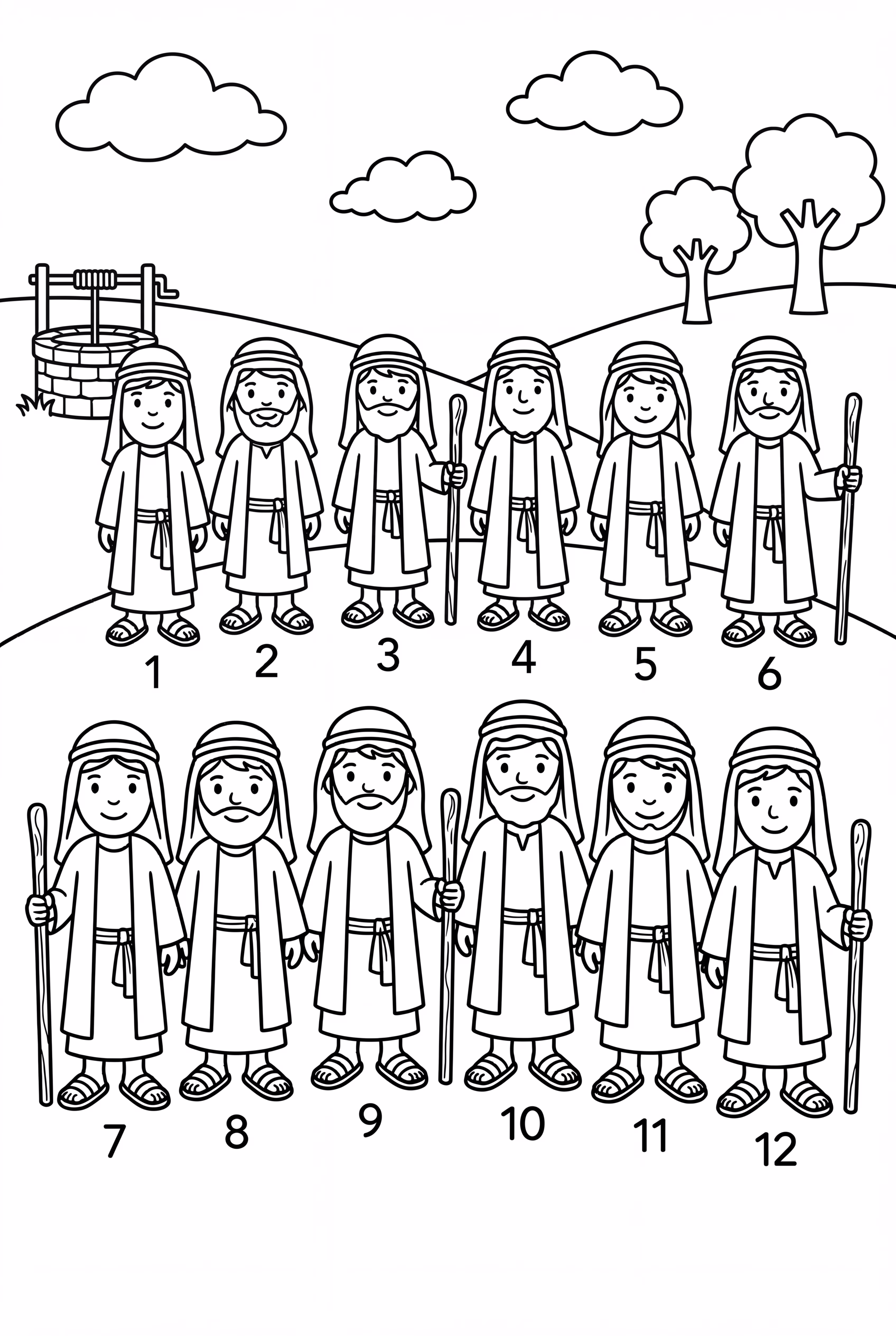 Bible 12 Disciples Gathering