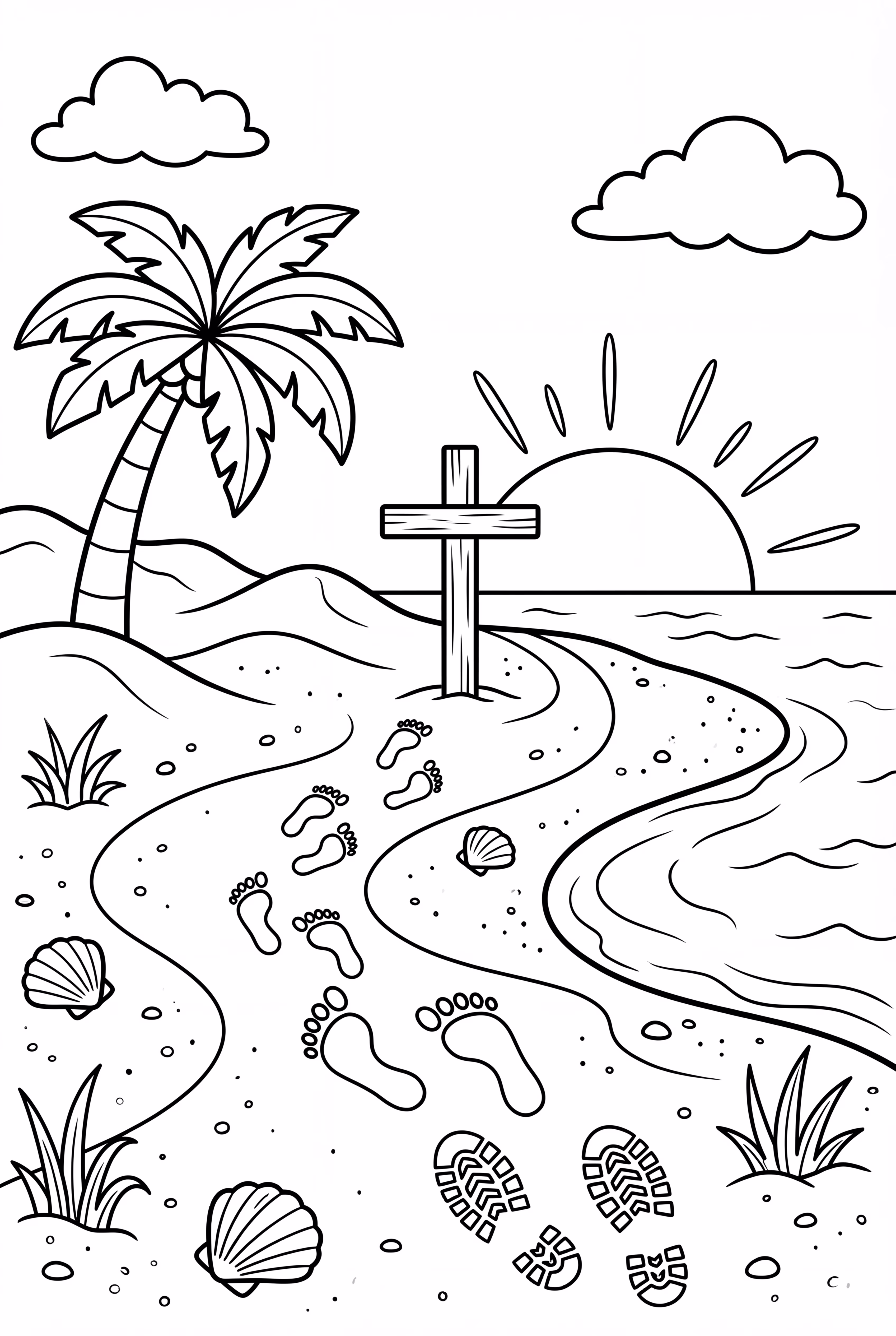 Bible Footprints In Sand