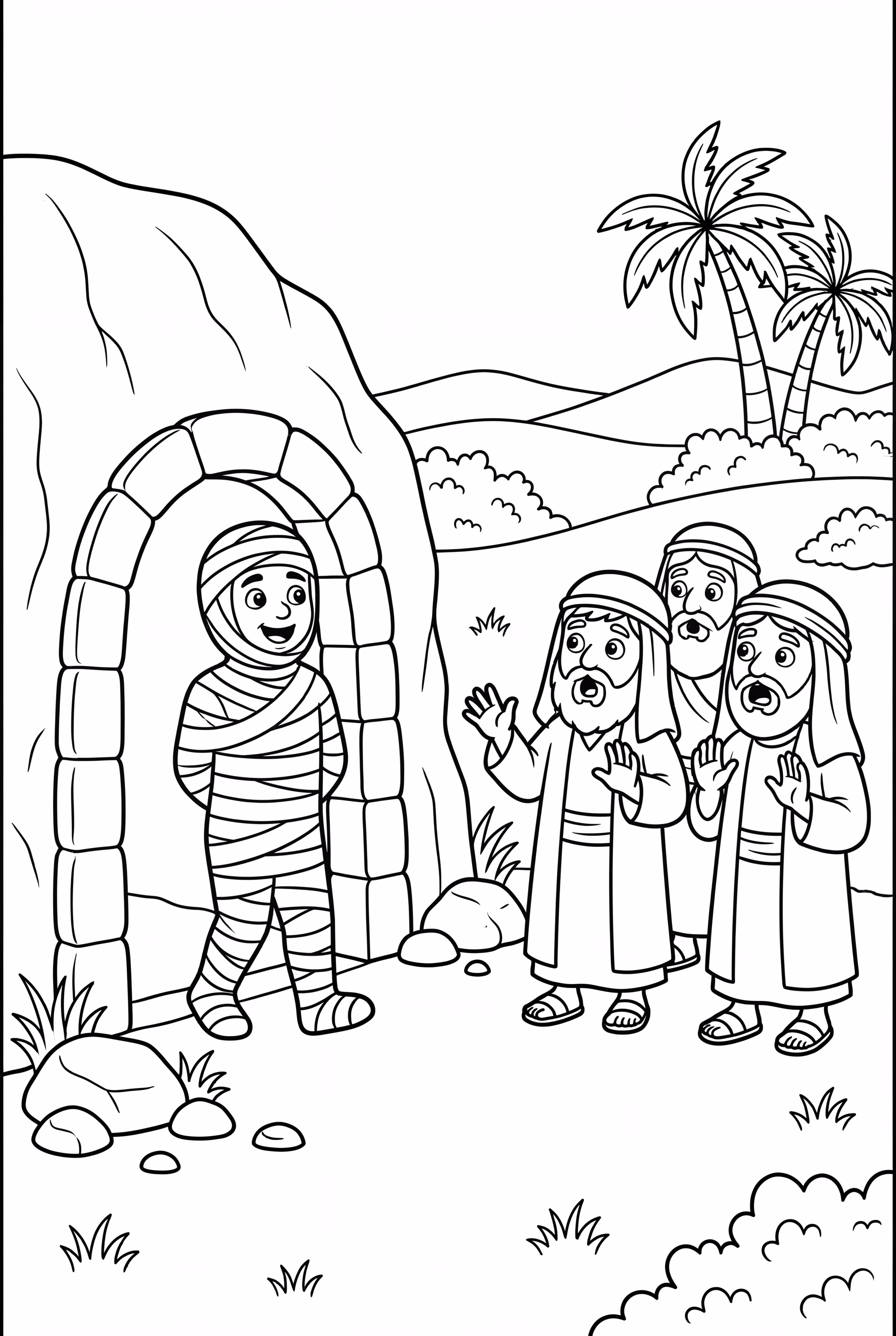 Bible Lazarus Leaving Tomb