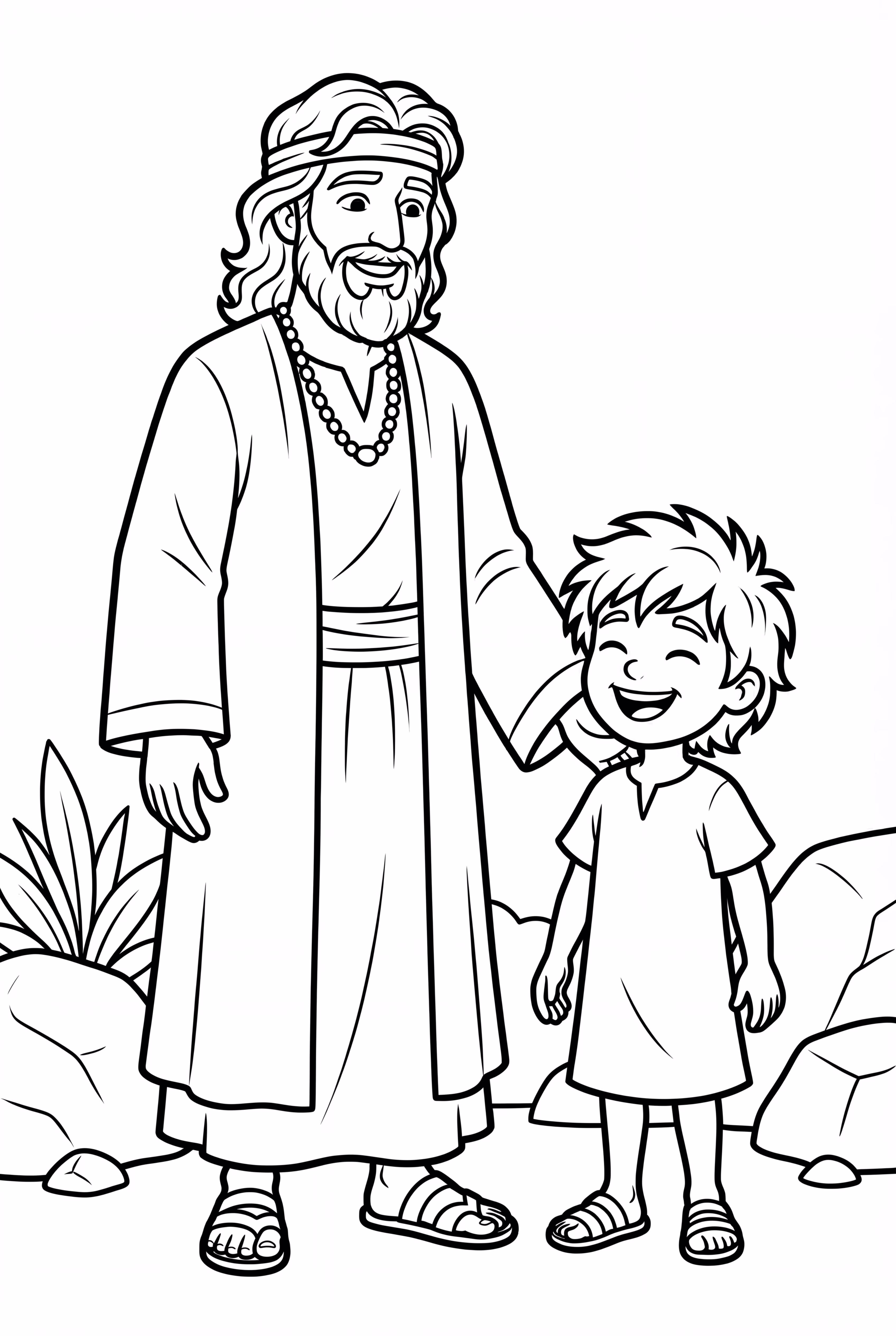 與小孩一起的聖經